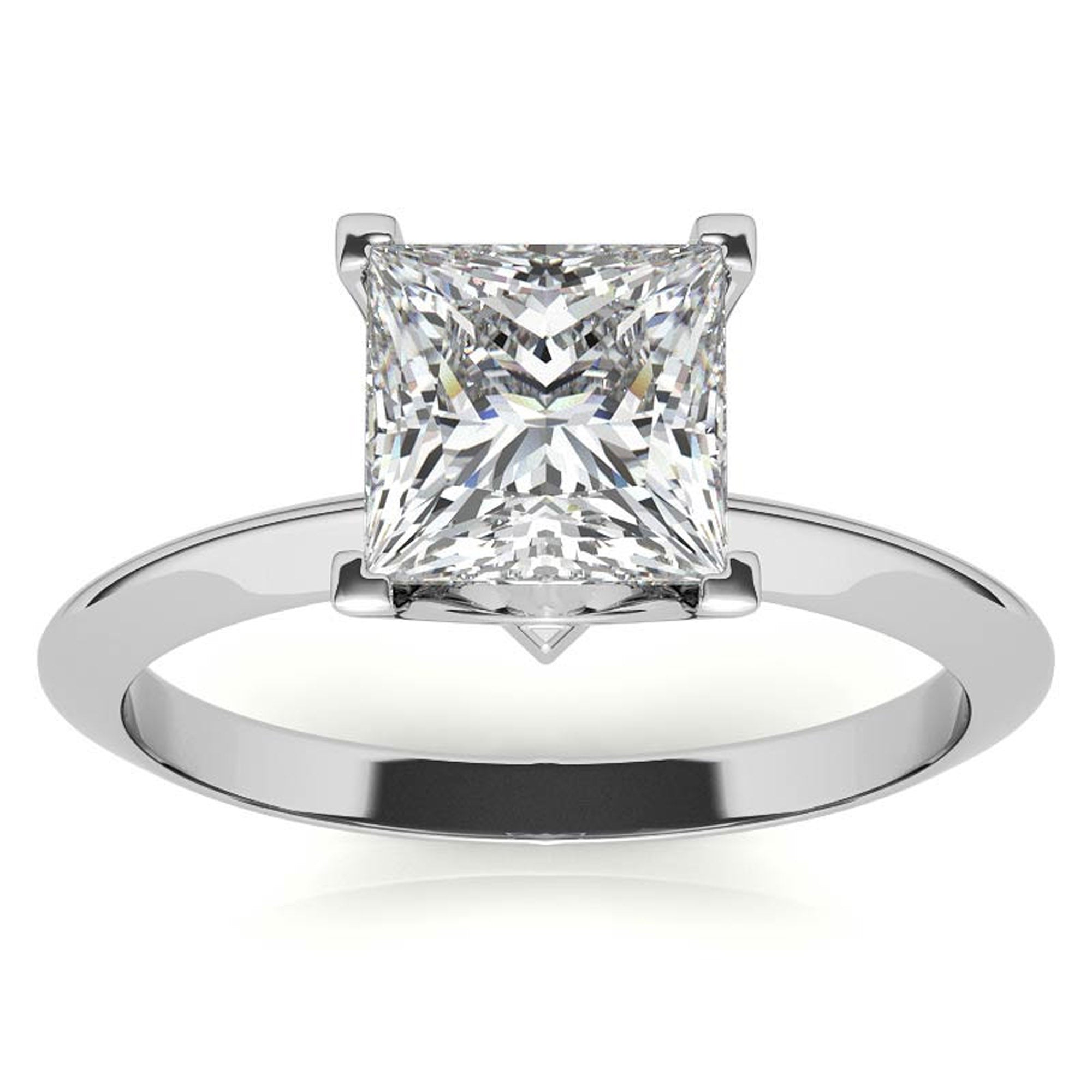 Silver Princess Cut Sparkle Ring