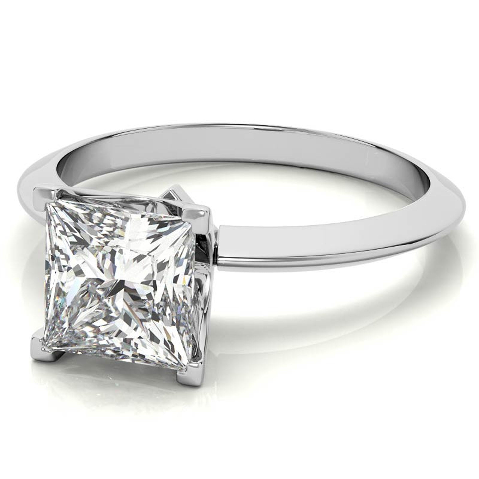 Silver Princess Cut Sparkle Ring