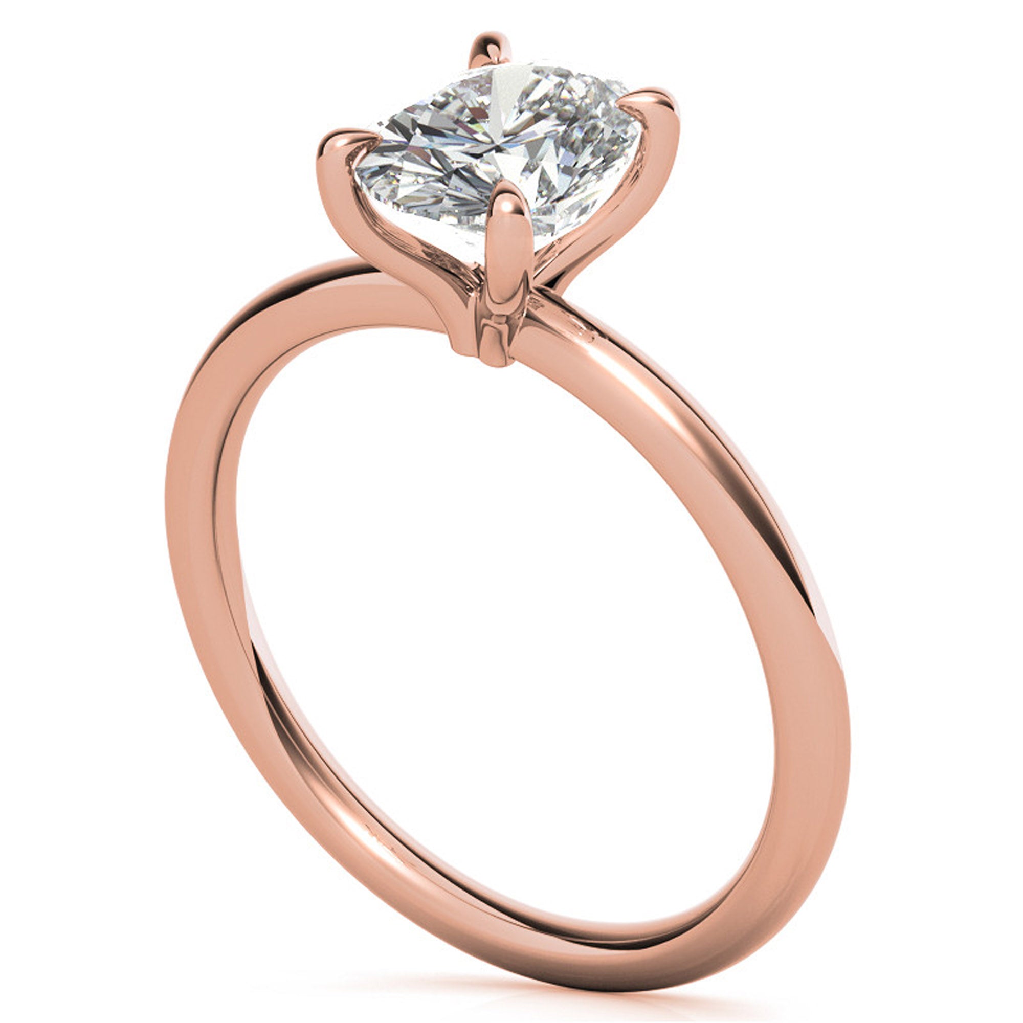 Silver Elegant Oval Shine Ring