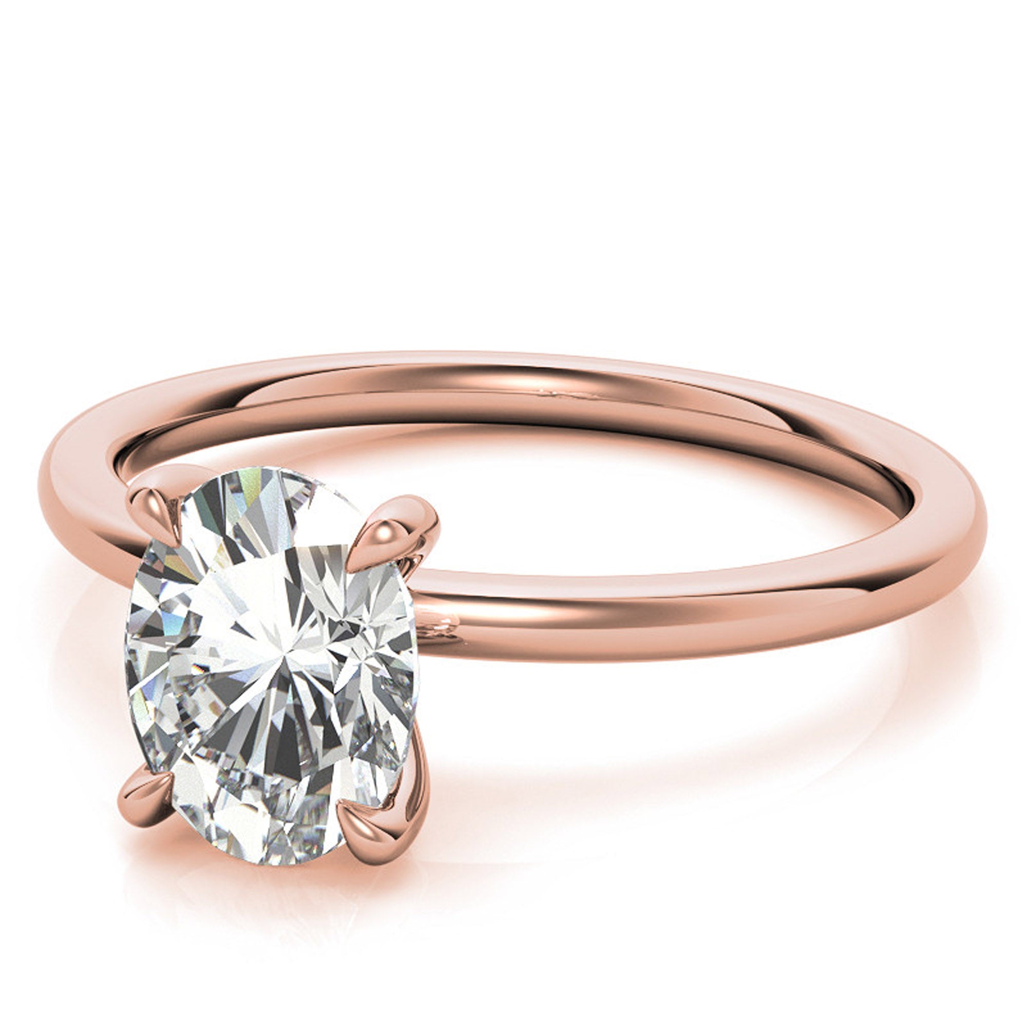 Silver Elegant Oval Shine Ring