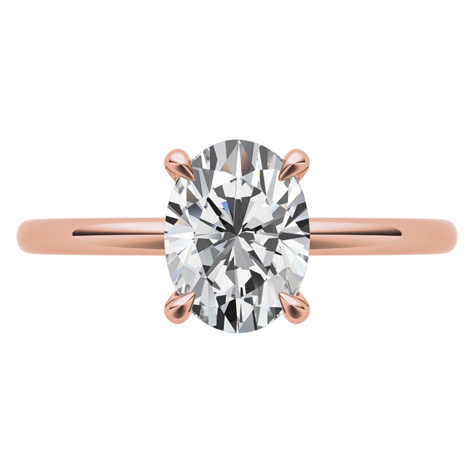 Silver Elegant Oval Shine Ring