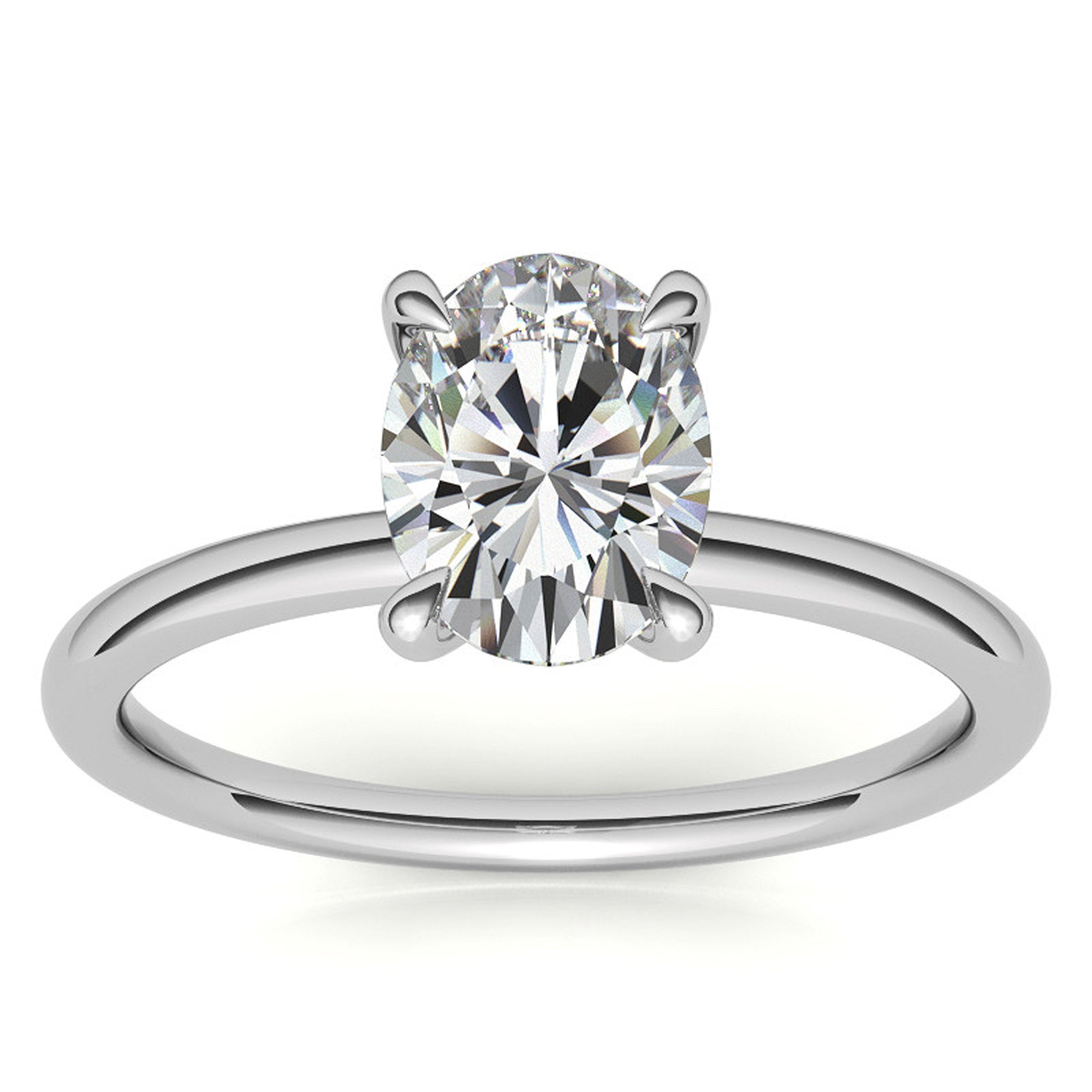 Silver Timeless Oval Sparkle Ring
