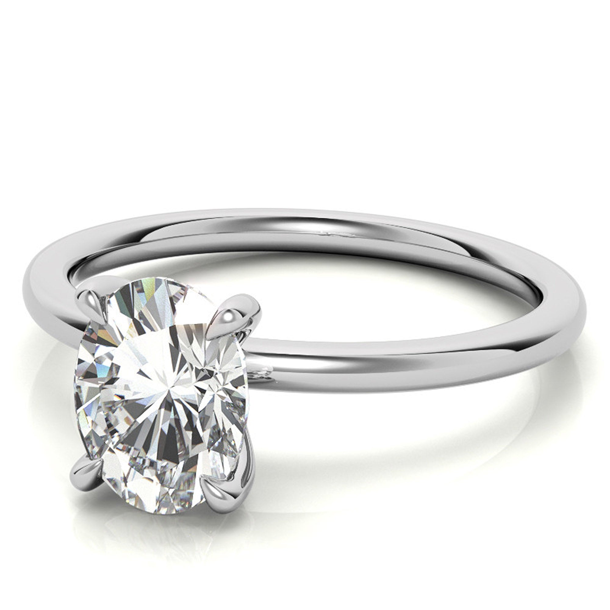 Silver Timeless Oval Sparkle Ring