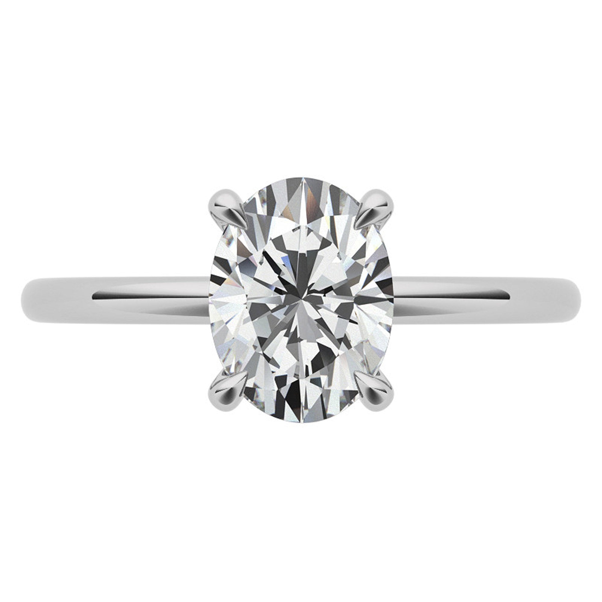 Silver Timeless Oval Sparkle Ring