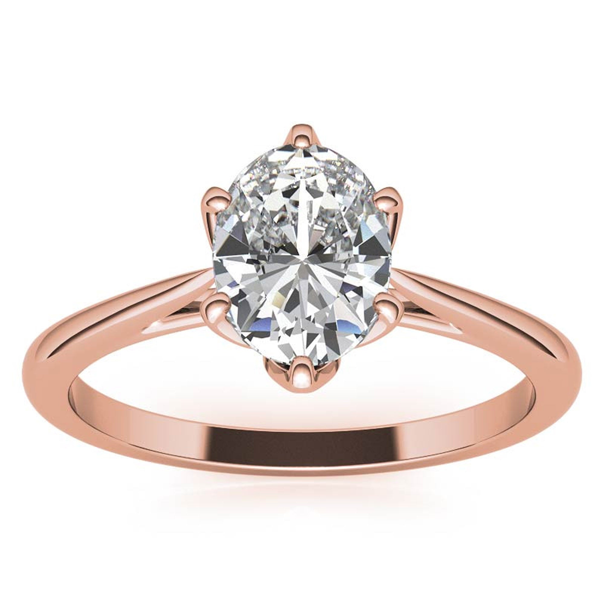 Silver Oval Spark Solitaire