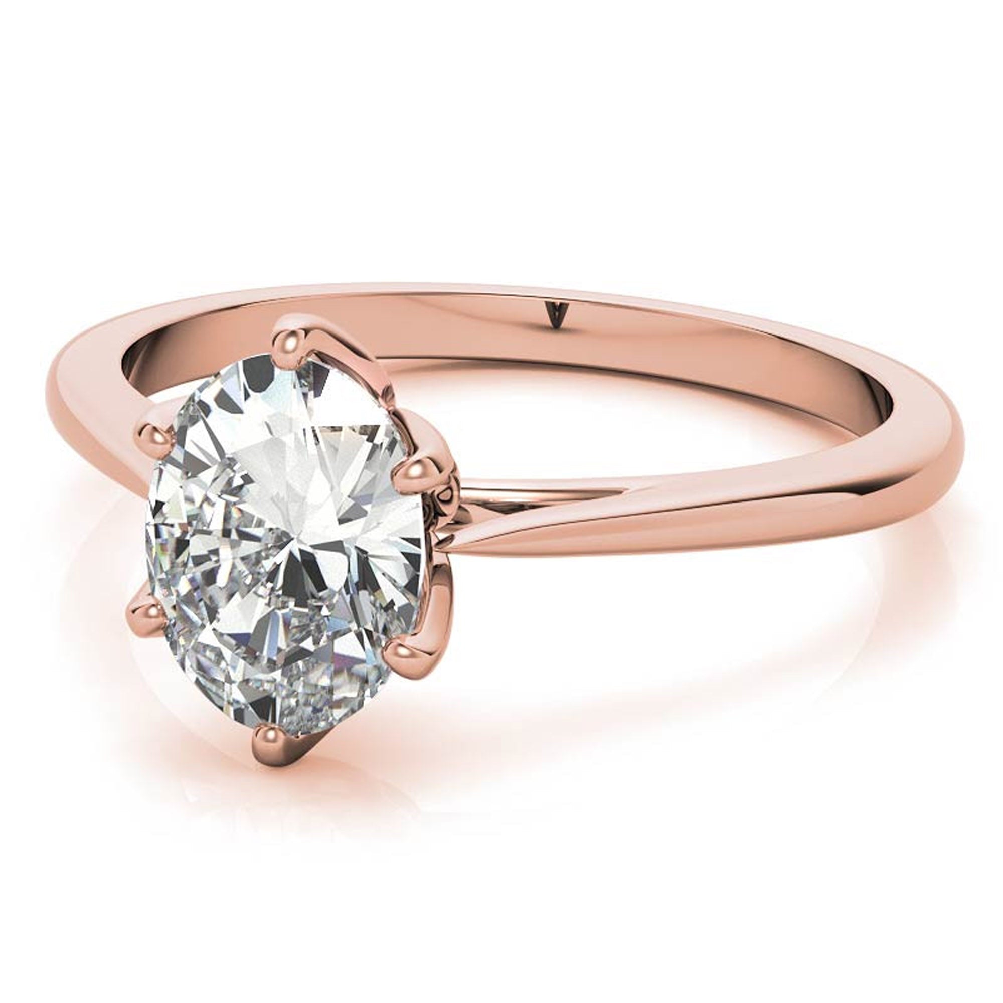 Silver Oval Spark Solitaire