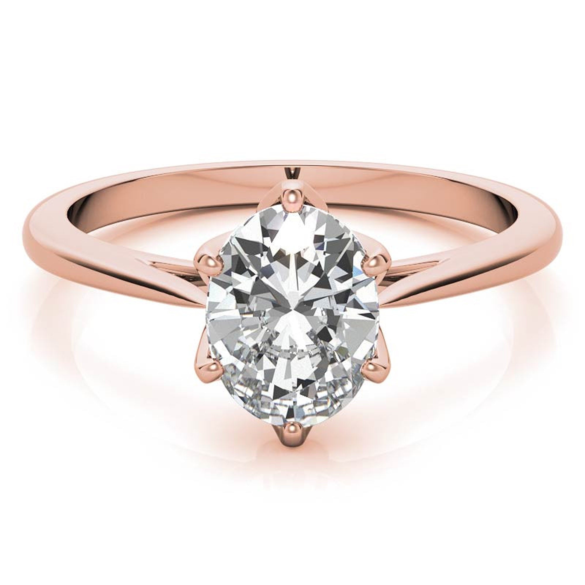 Silver Oval Spark Solitaire