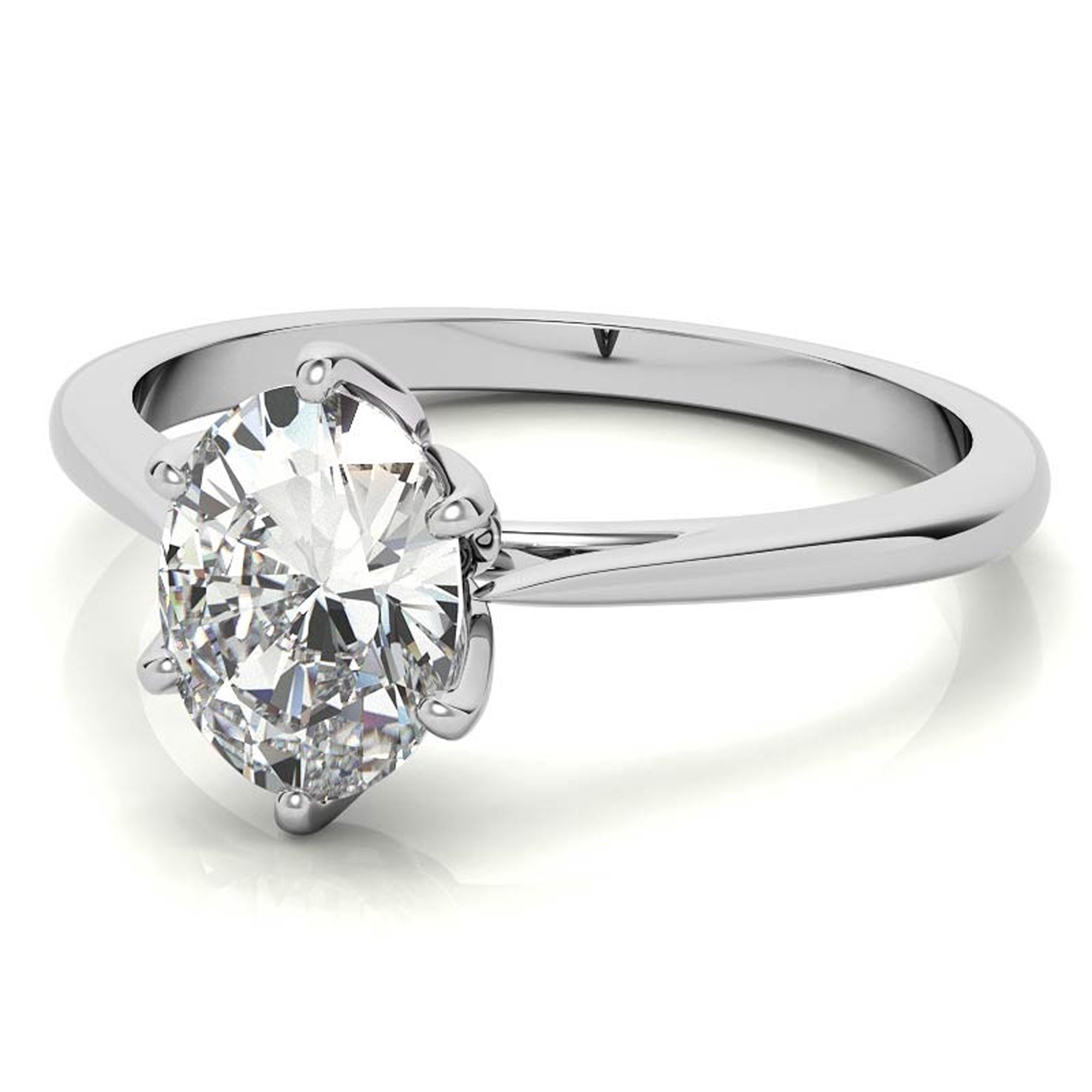 Silver Radiant Oval Ring