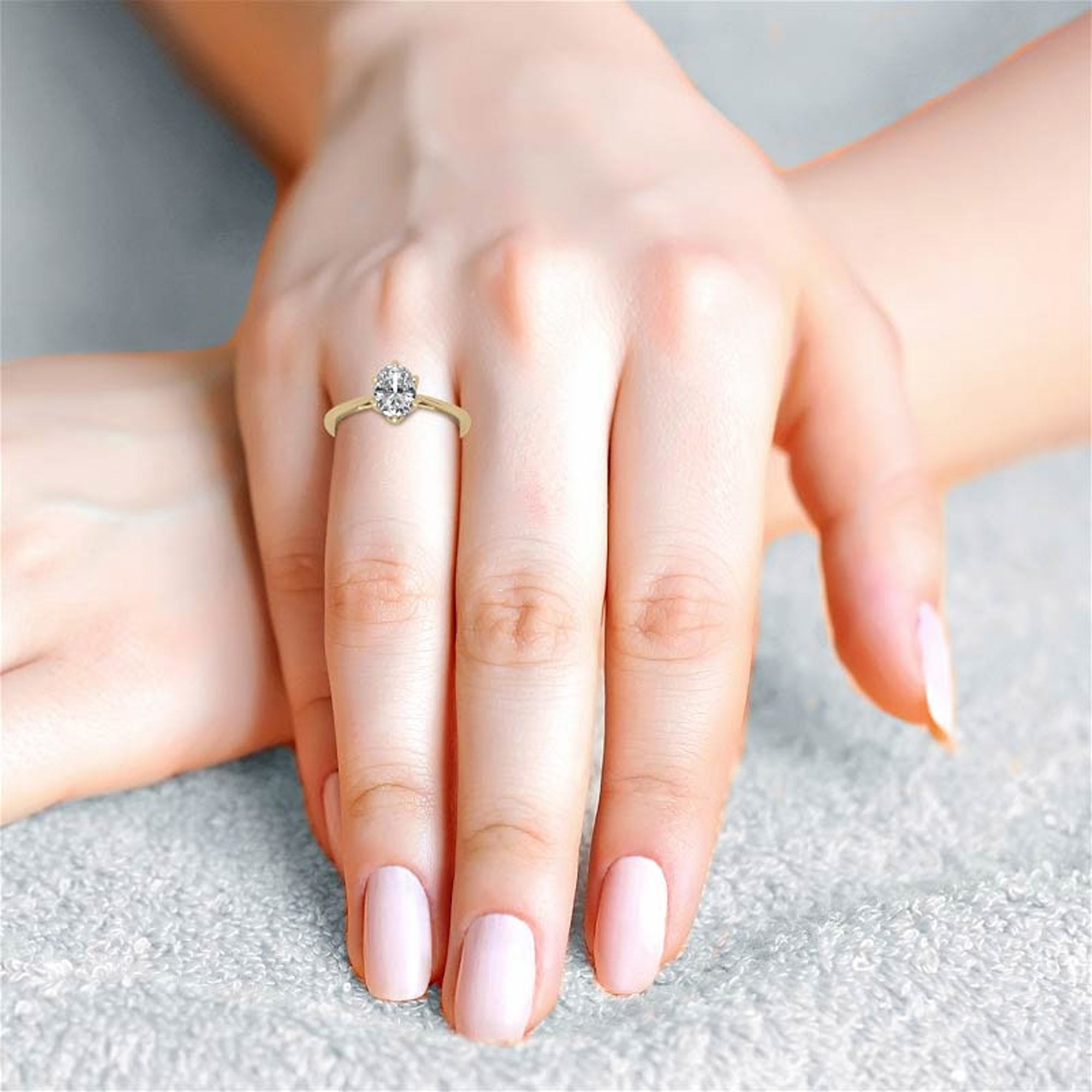 Silver Classic Solitaire Glow Ring