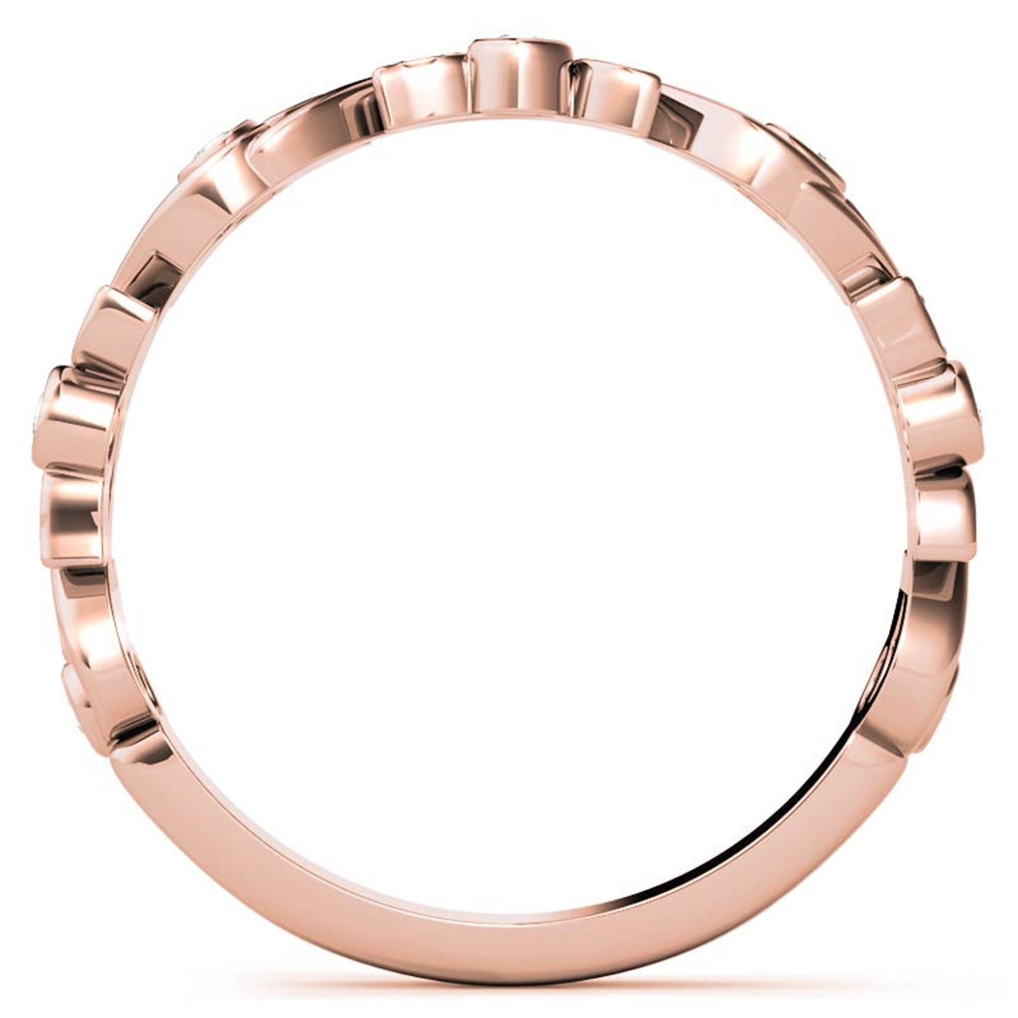 Adjustable Sterling Silver Stunning Rose Gold Floral-Inspired with Leaf Motif Diamond Ring For Women
