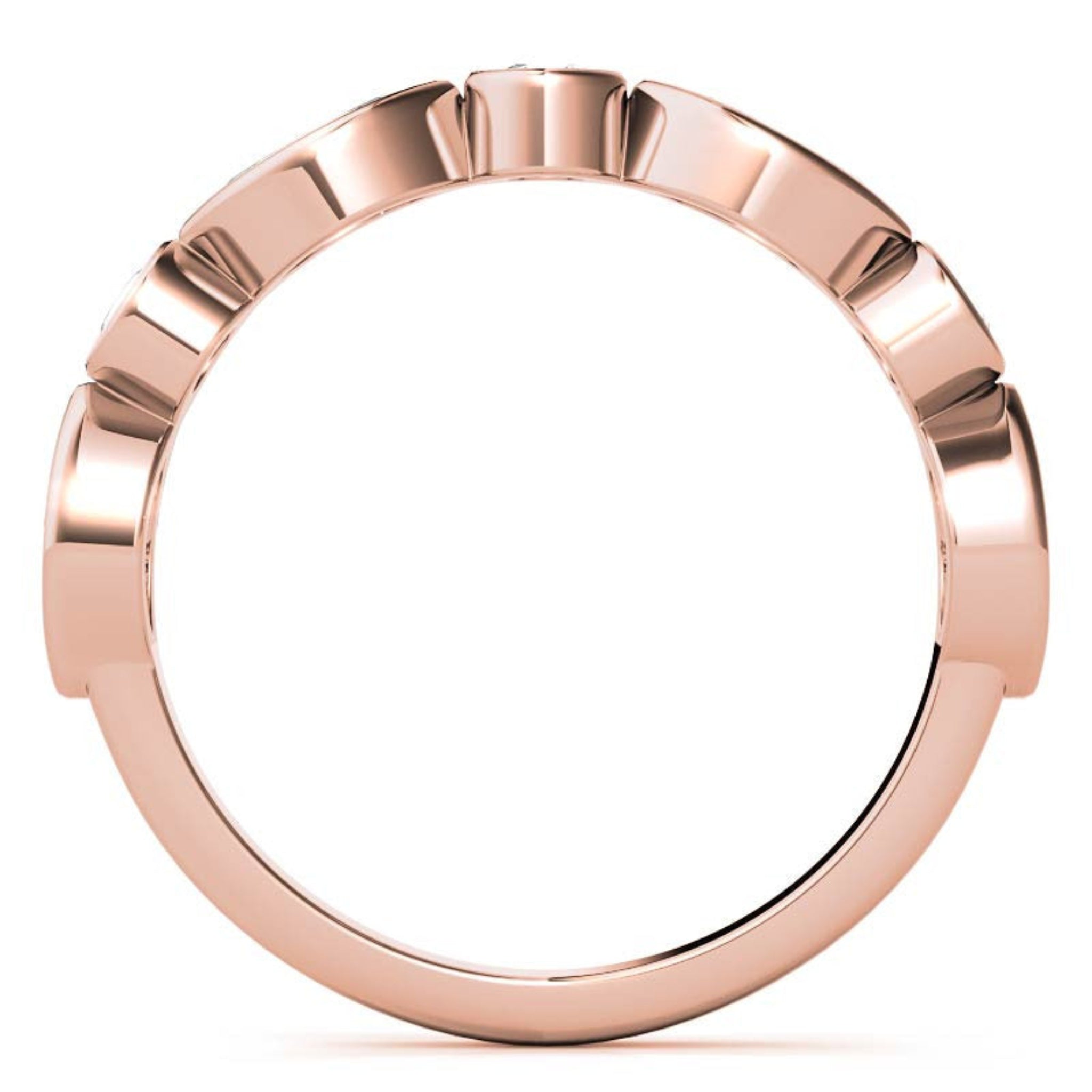 Rose Gold Silver Dual-Shape Milgrain Adjustable Marquise Round Ring For Woman