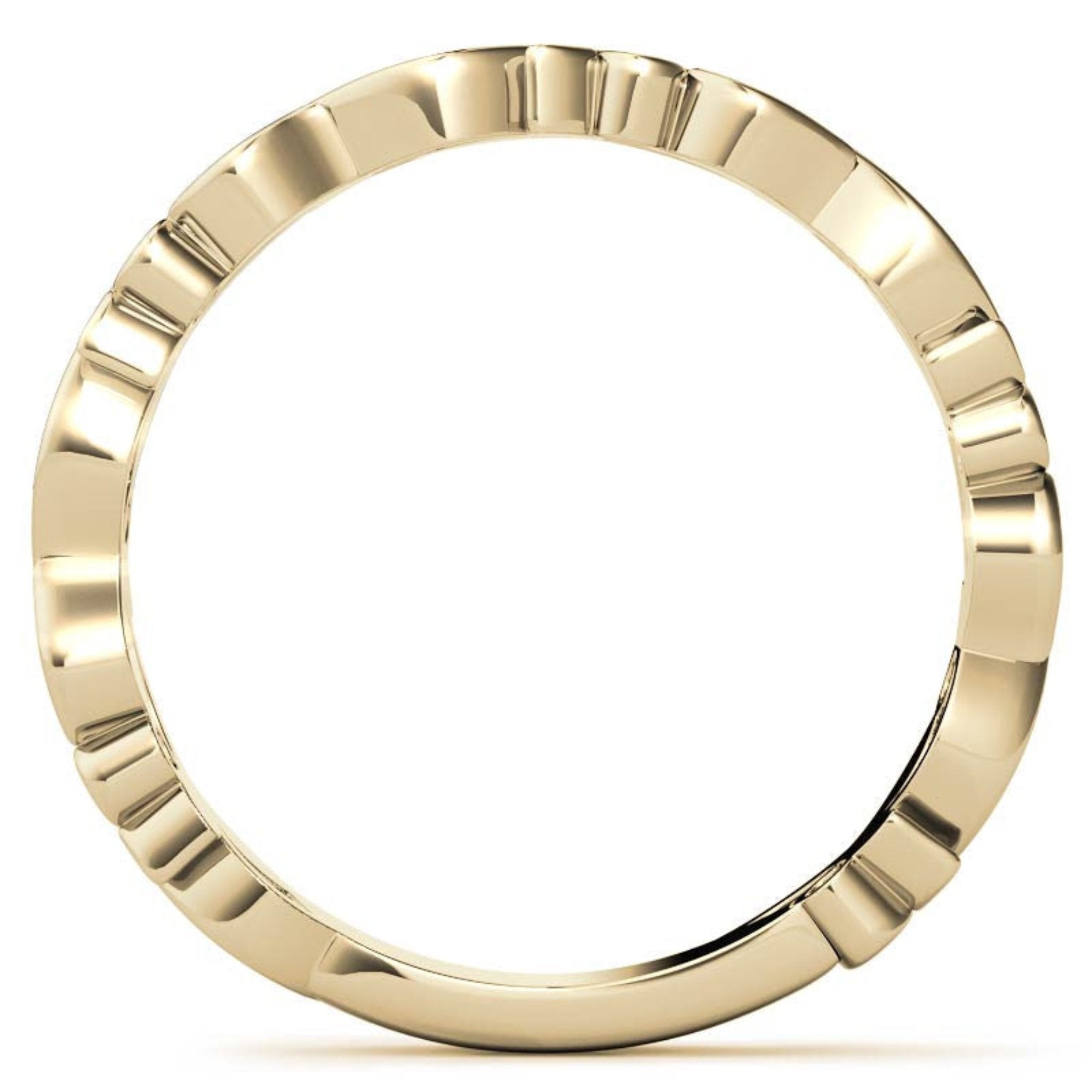 Yellow Gold Silver Stackable Pear-cut Adjustable Curved Leafy Luxe Motif Ring For Woman
