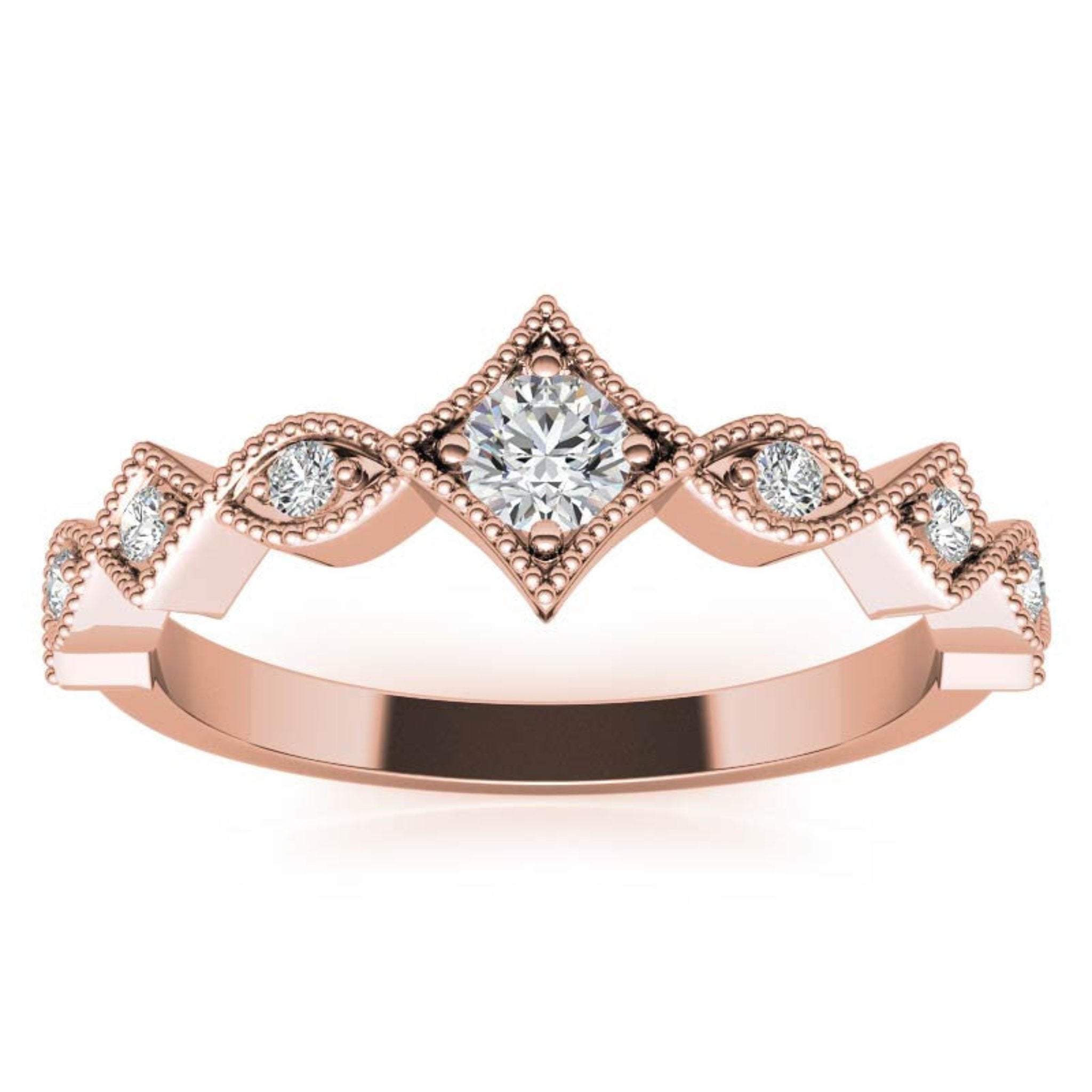Timeless Round Cut Rose Gold Plated Ring