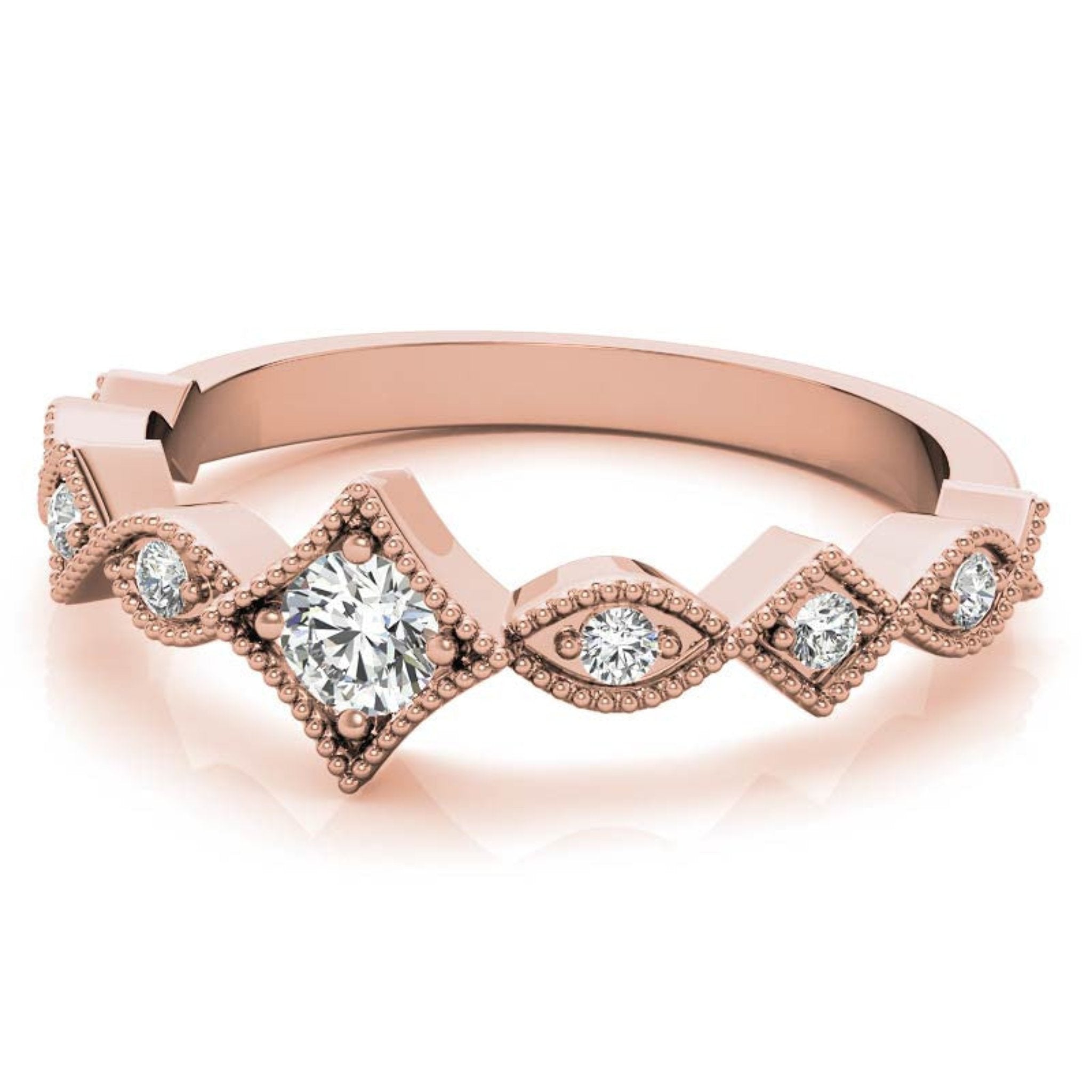 Timeless Round Cut Rose Gold Plated Ring