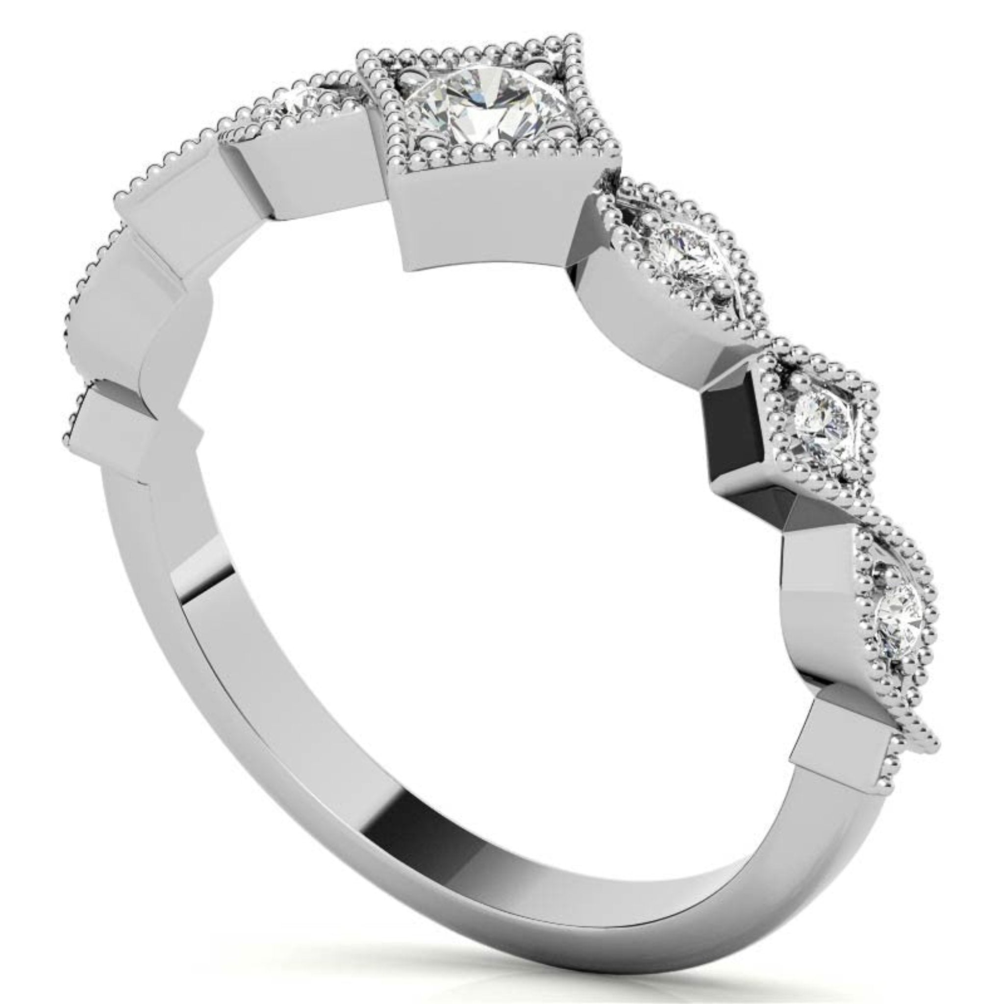 Timeless Round Cut White Gold Plated Ring