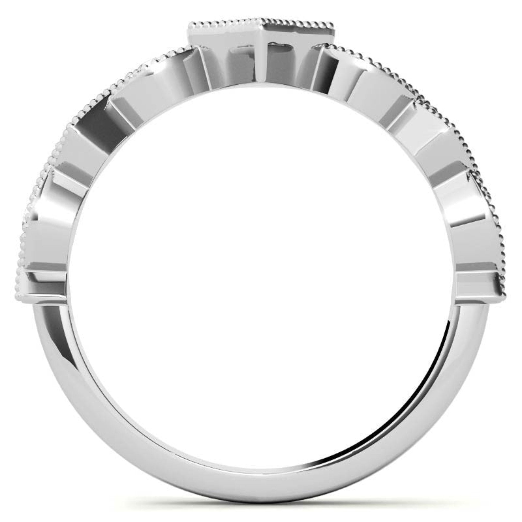 Timeless Round Cut White Gold Plated Ring