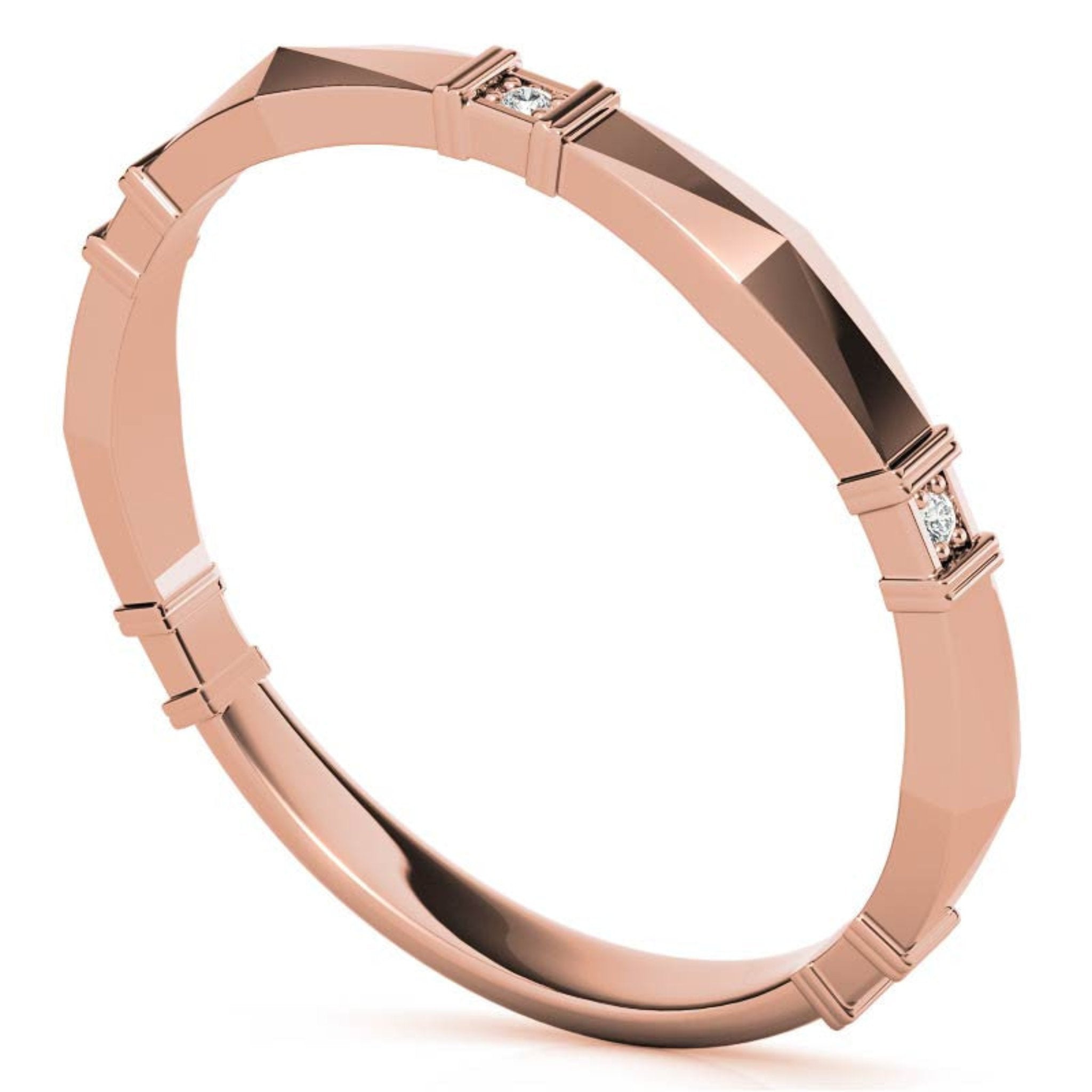 Elegant Party Wear Rose Gold Plated Ring