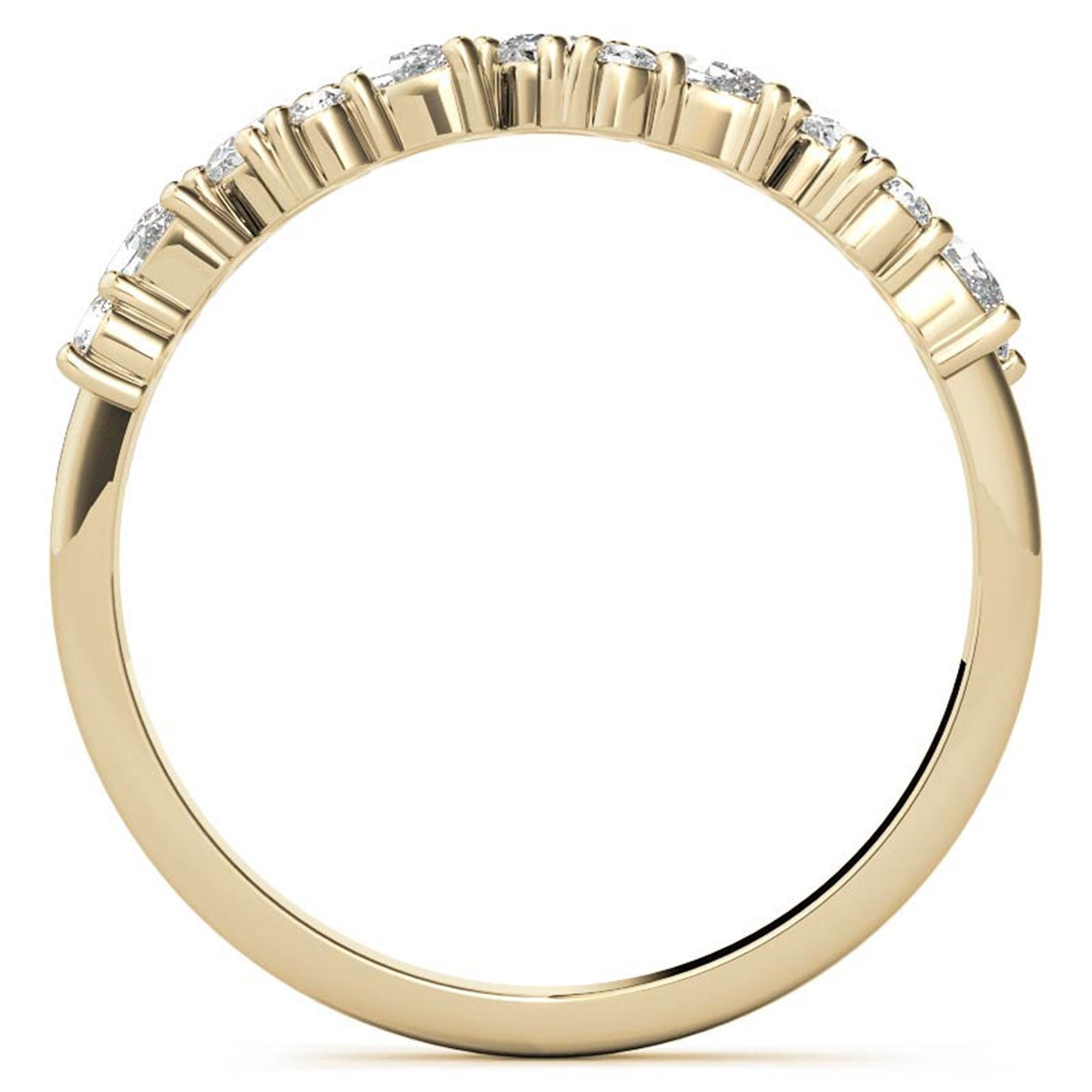 Sterling Silver Classic Adjustable Pear And Round Cut Yellow Gold Eternity Ring For Women