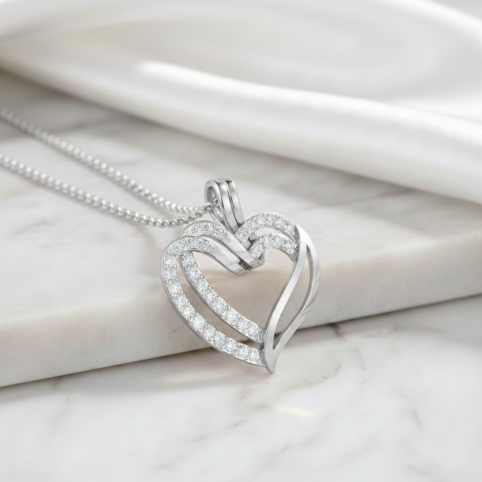 Sterling Silver Twined Heart Pendant