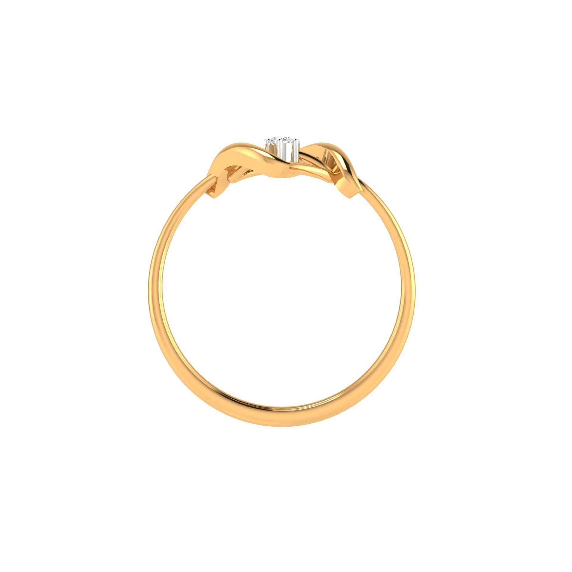Silver Yellow Gold Adjustable Dual Triangular Loop Minimalist Twist Ring for Women