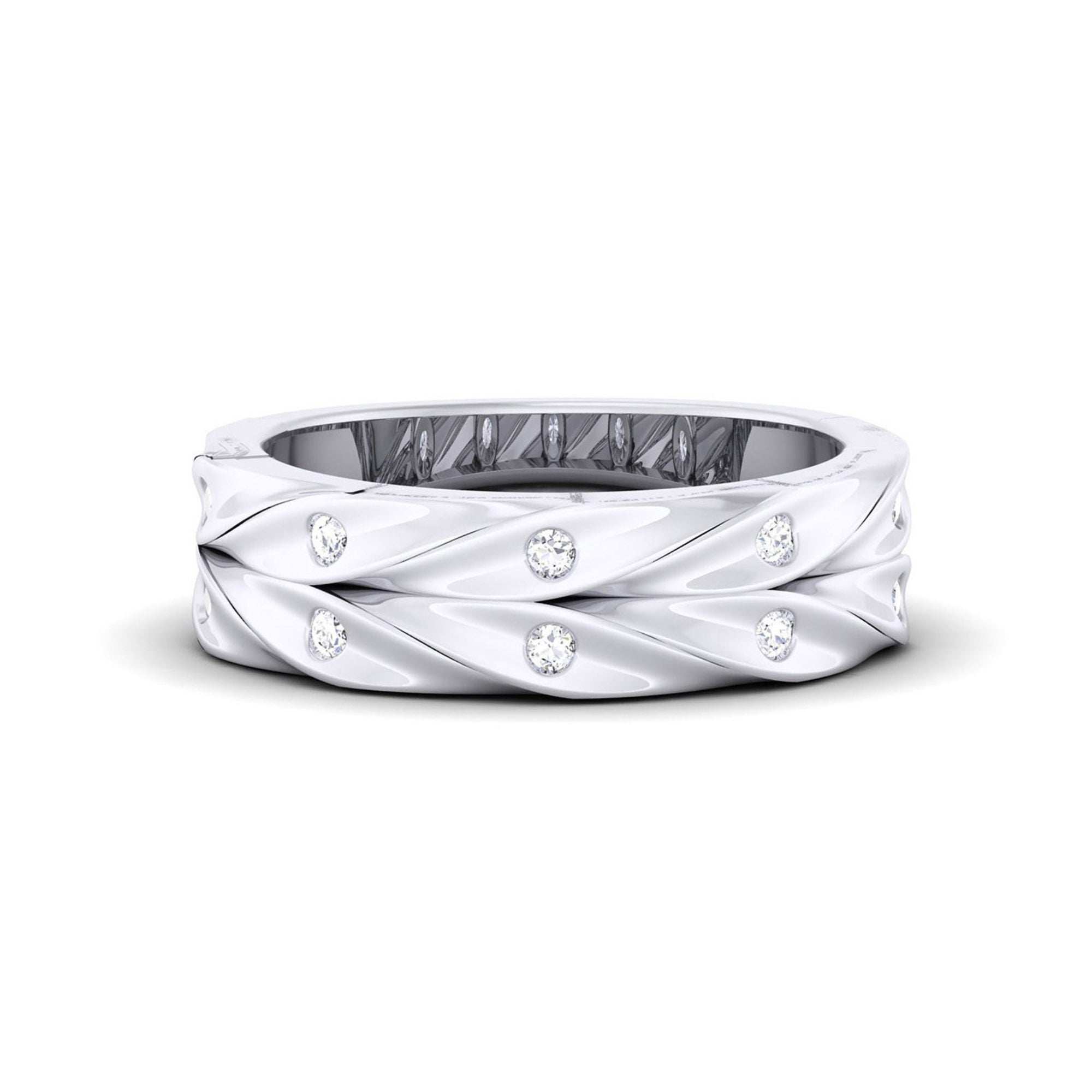 Twisted Flush Setting Ring