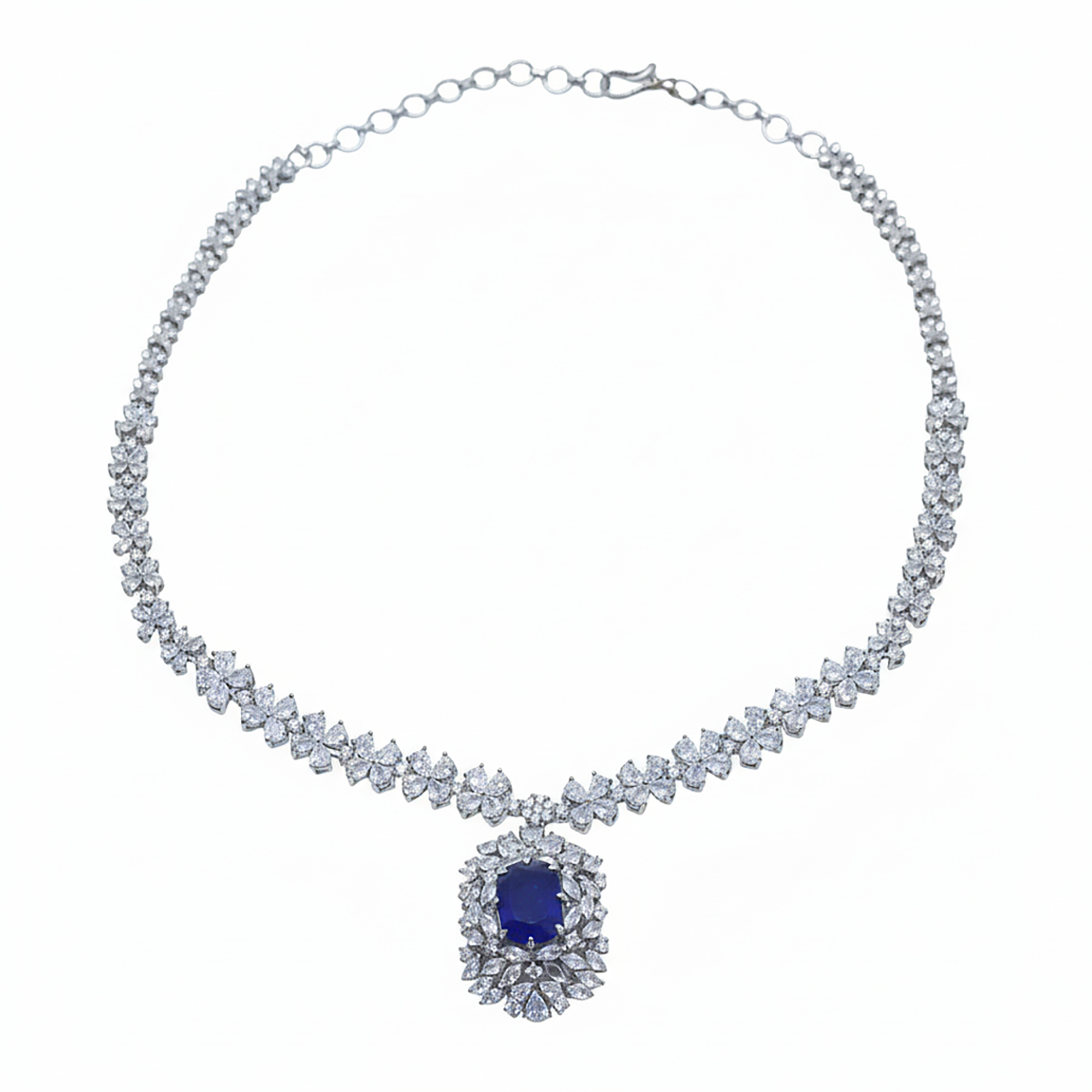 Luxury Sapphire and Diamond Necklace