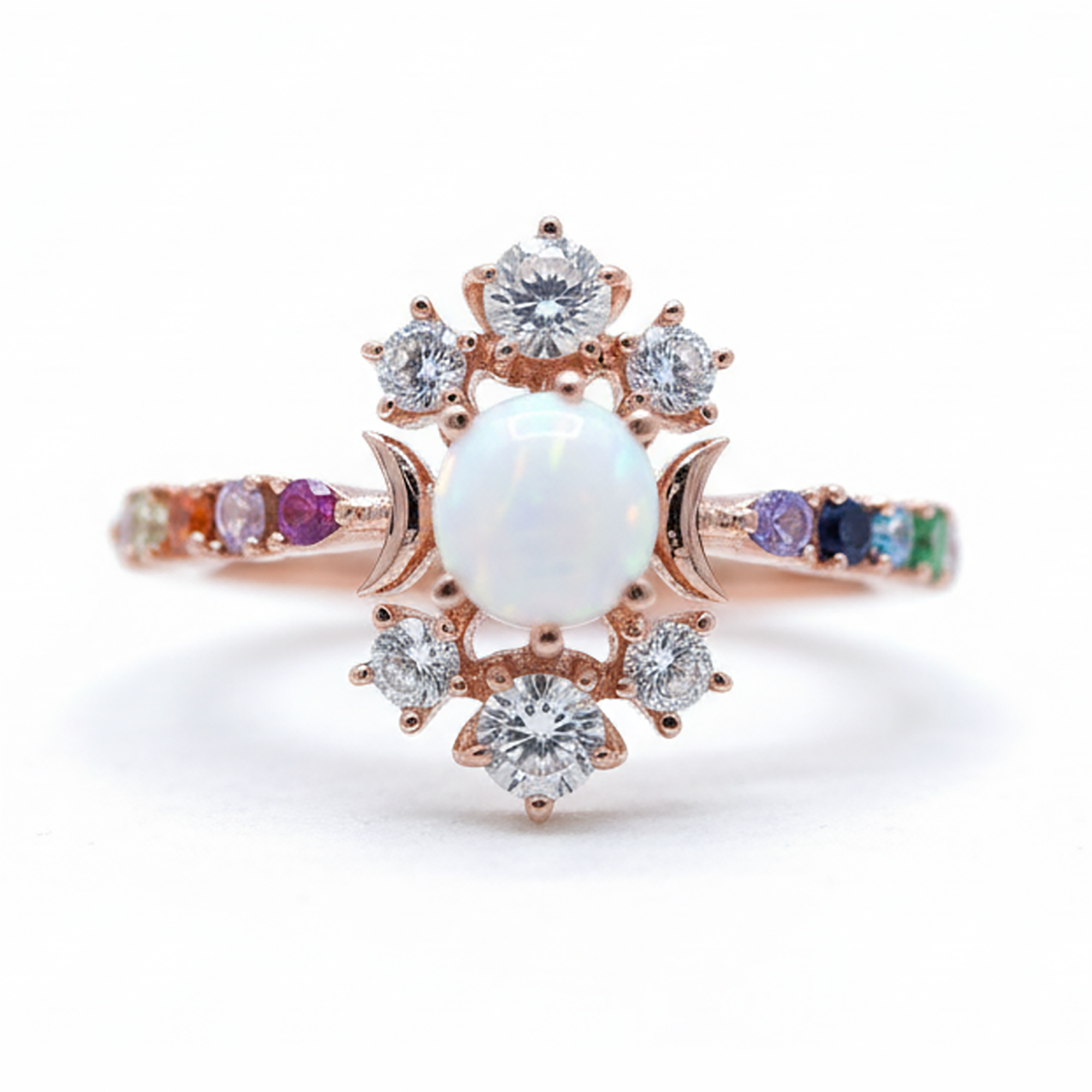 Orbit Glow Multi Stone Ring