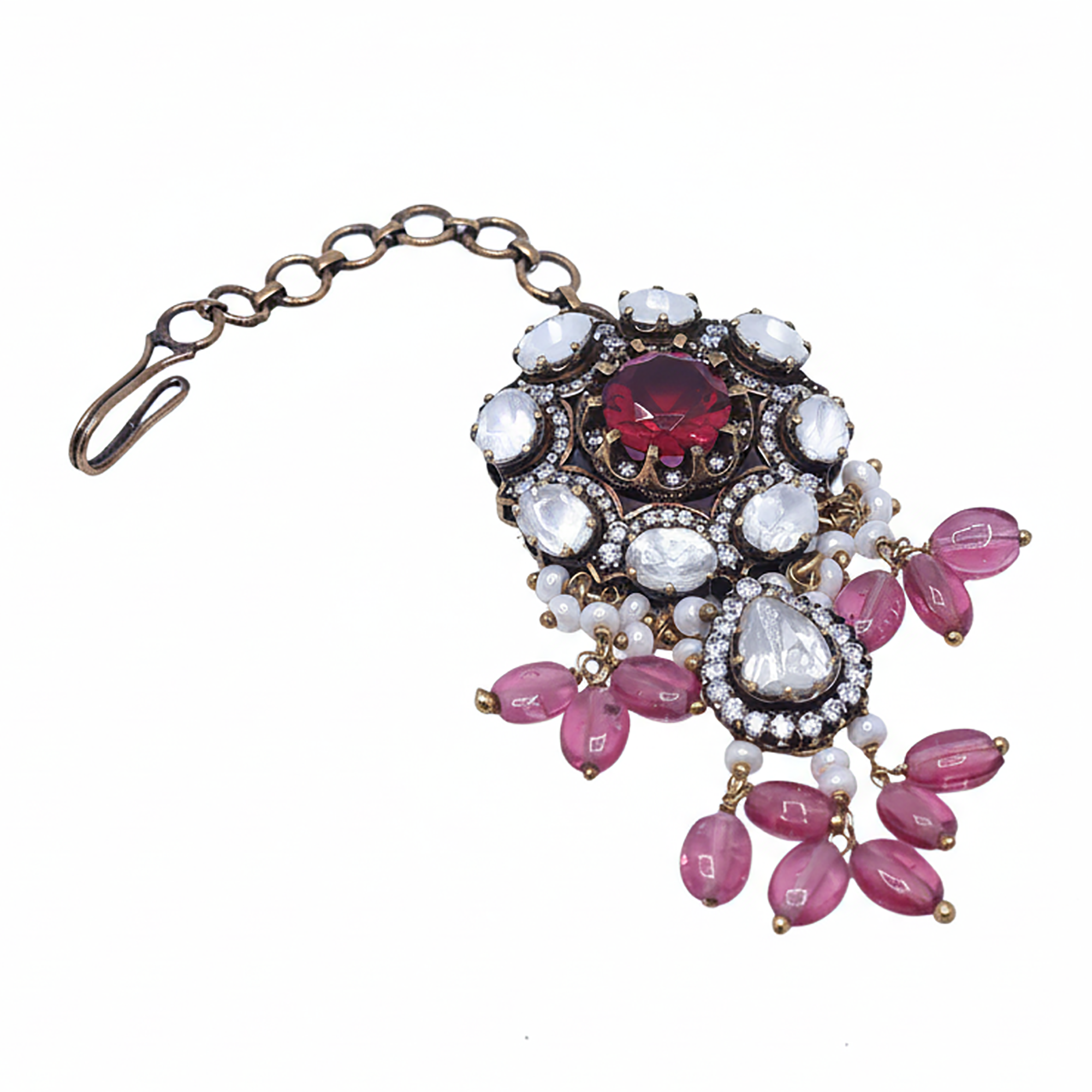 Polki Maang Tikka with Ruby