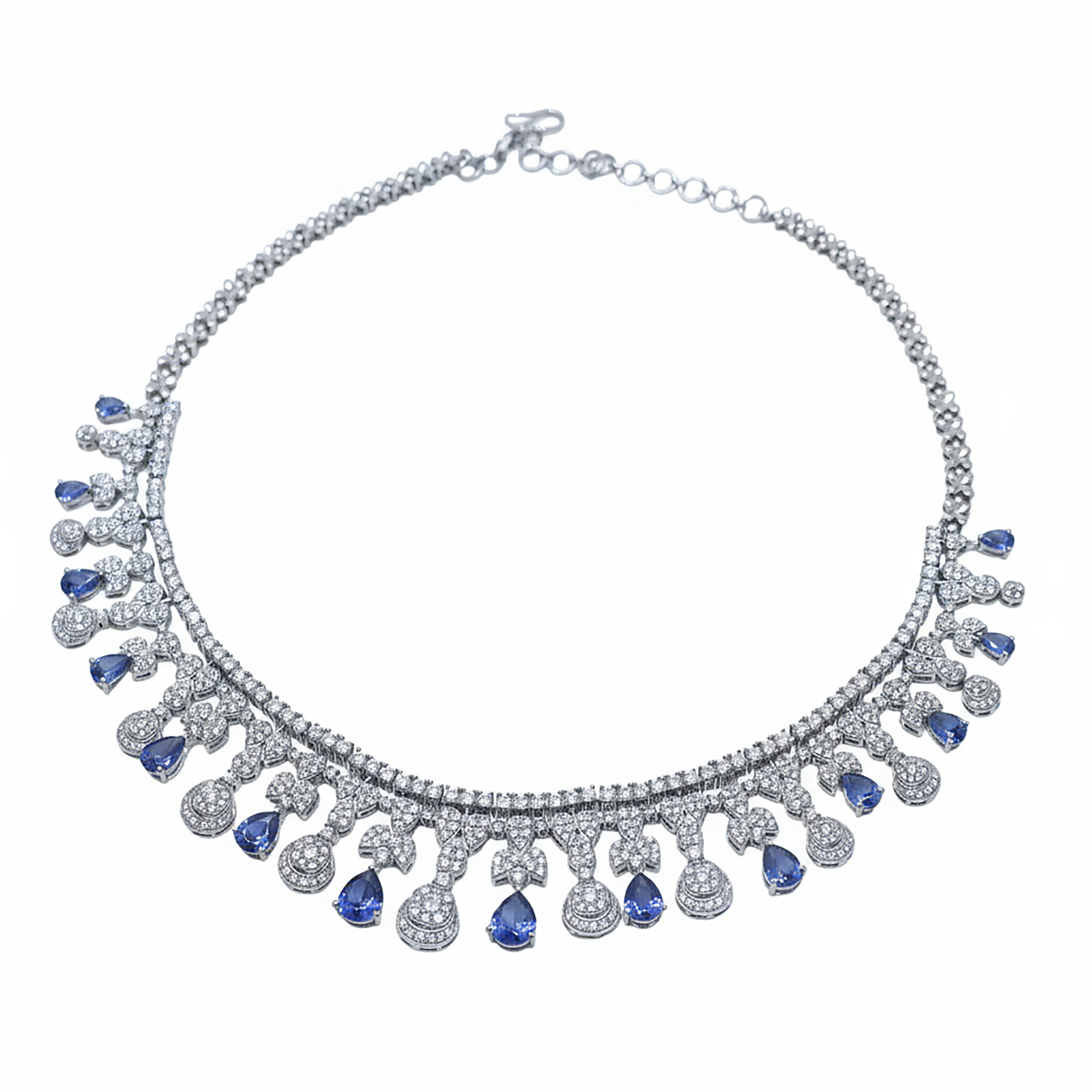 Queen Style Bridal Sapphire Necklace