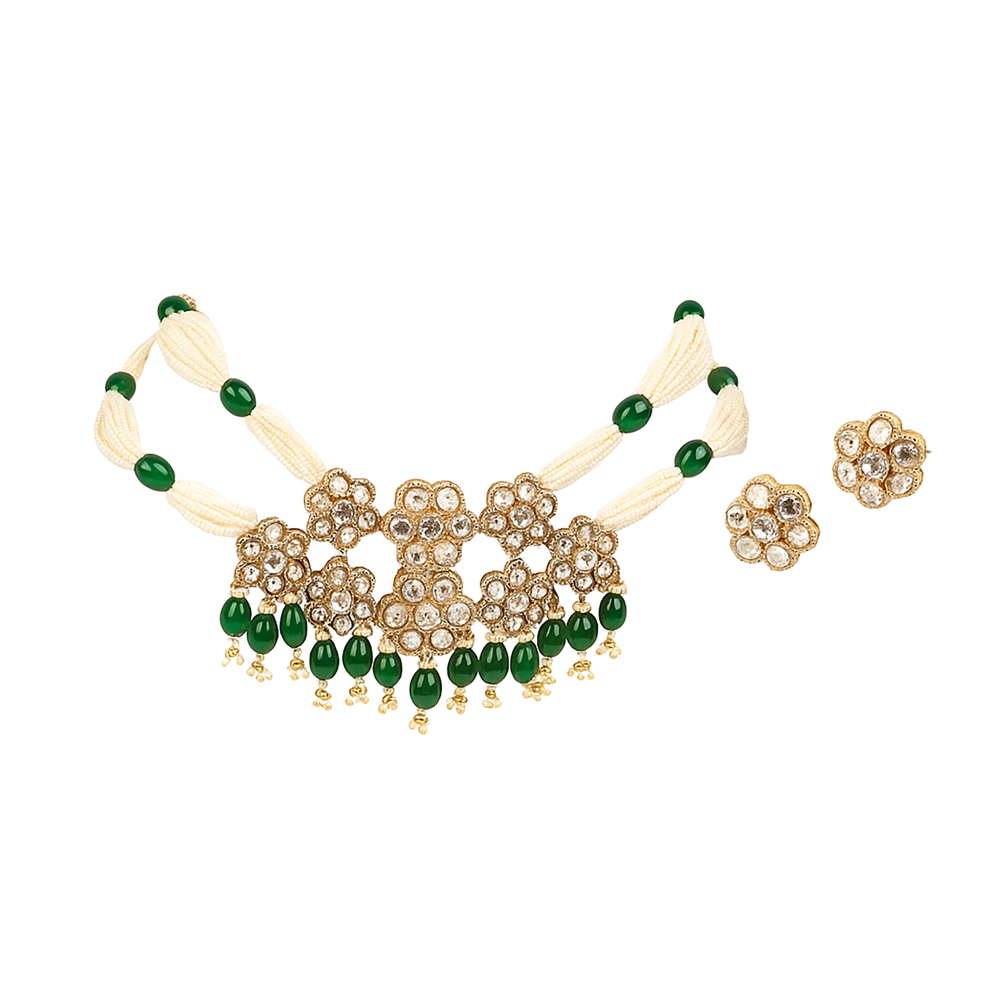 Traditional Polki Necklace Set for Women