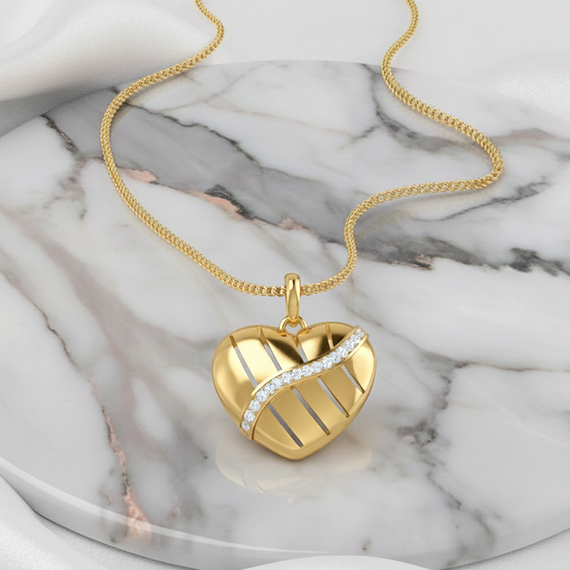 Women's Gold Plated Heart Pendant