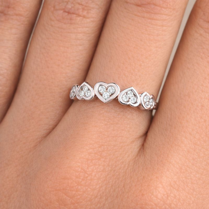 Multi Heart Adjustable Ring
