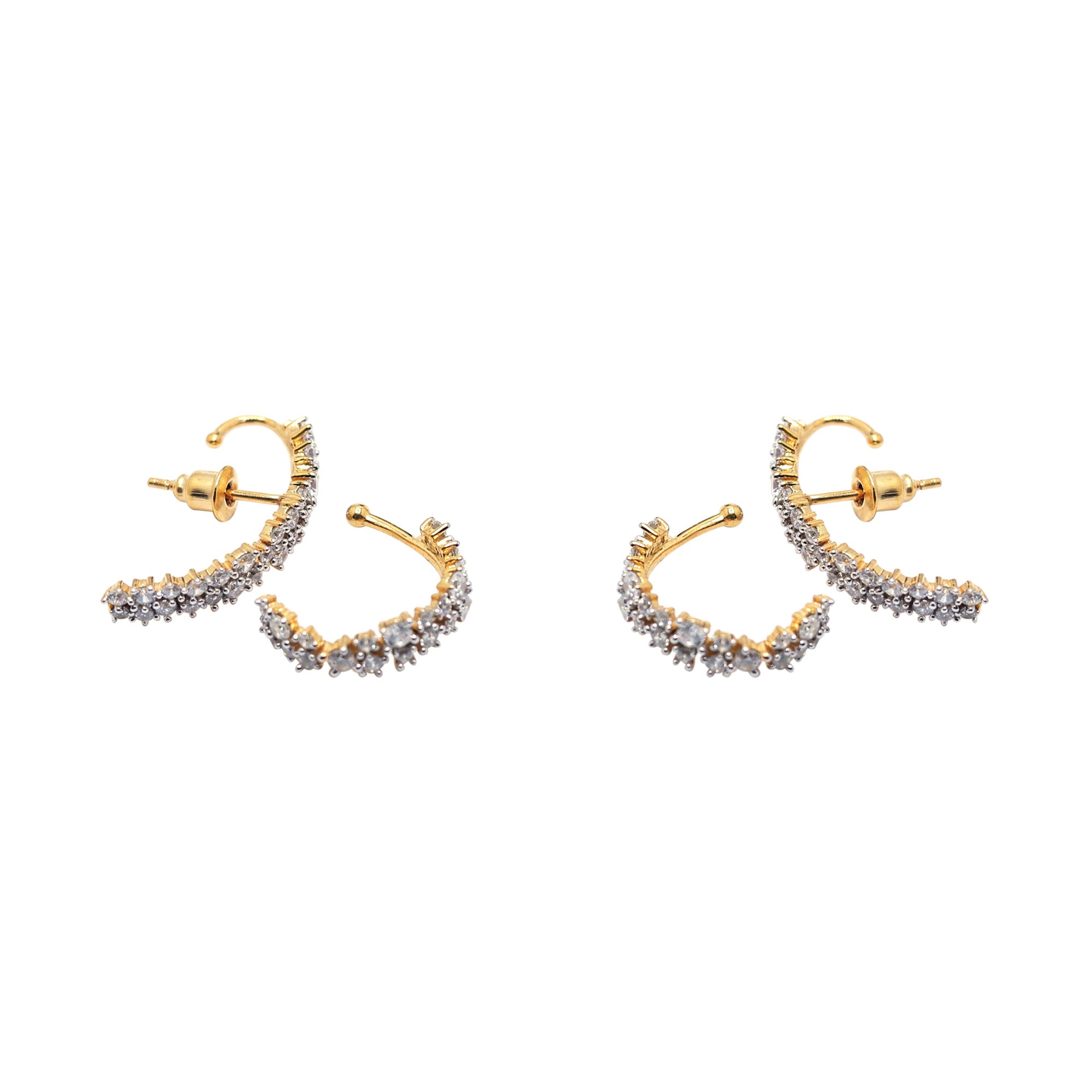Elegant Stud and Cuff Earrings