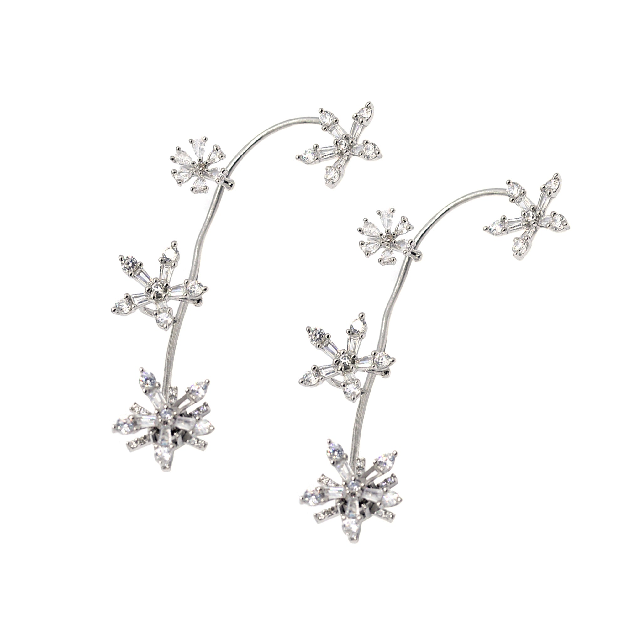 Floral Ear Cuff Earrings