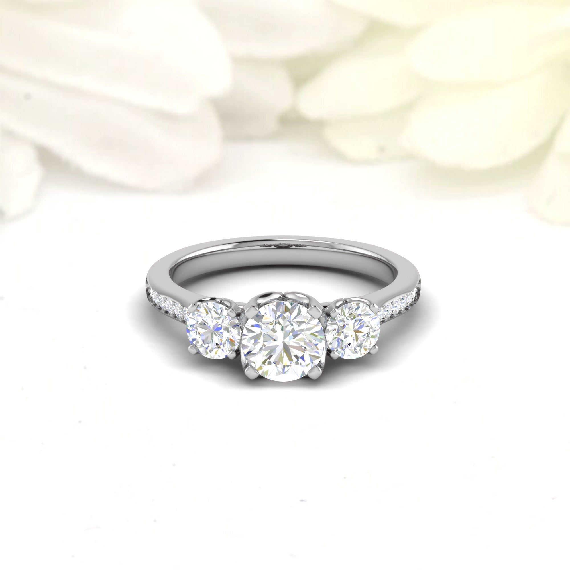 Three Stone Engagement Ring