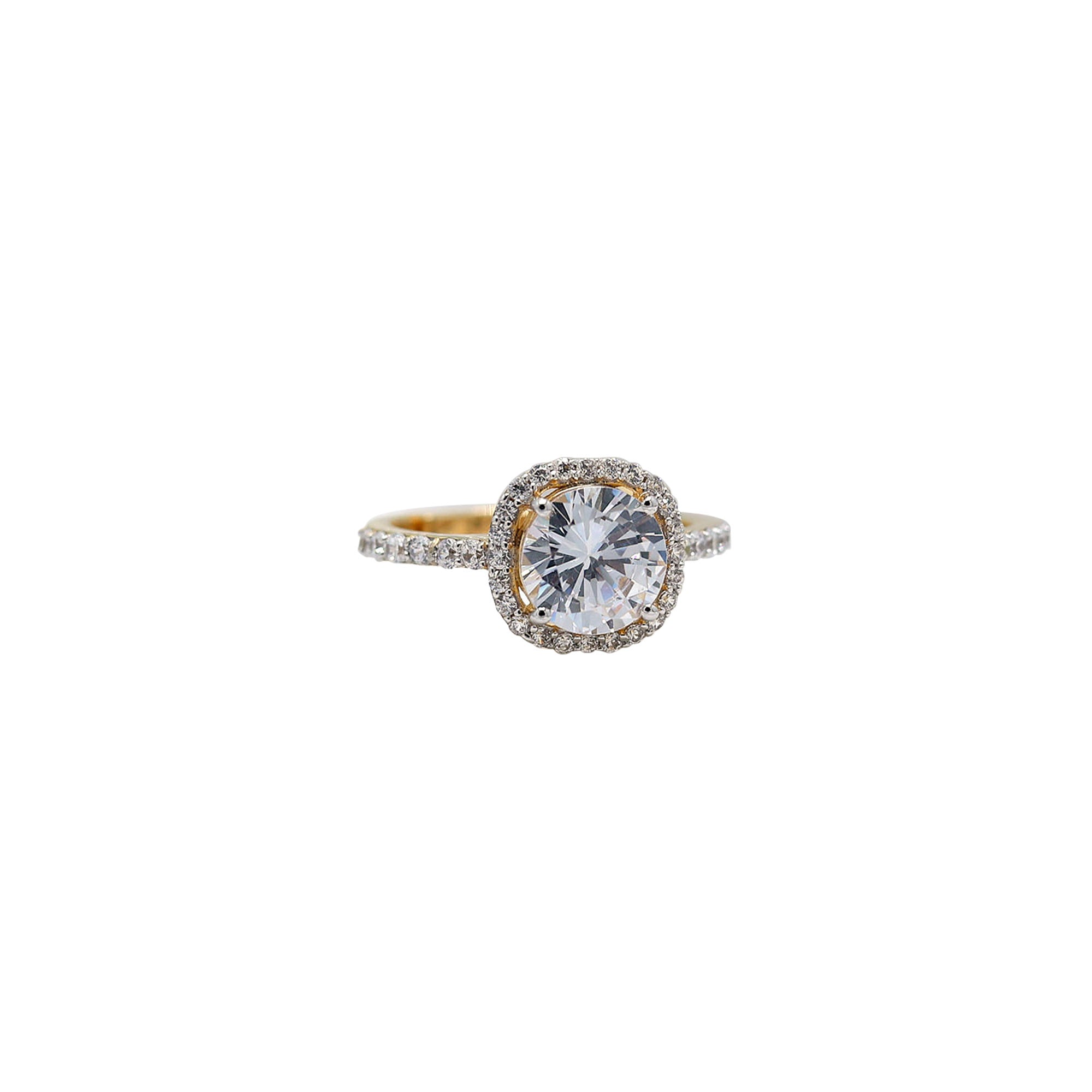 Gold Plated Halo Ring