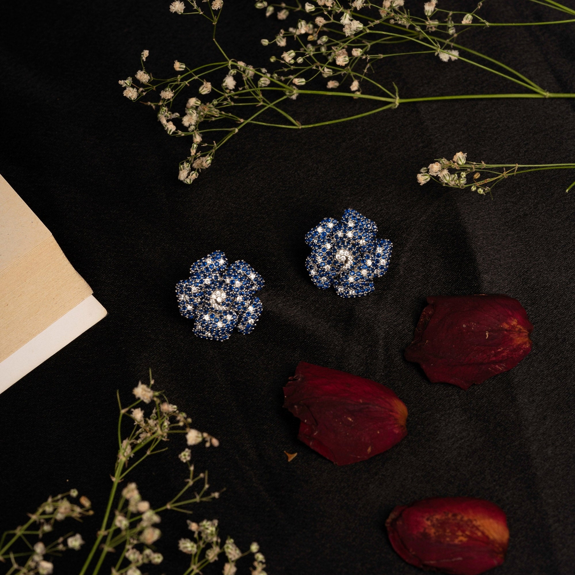 Sapphire Bloom Earrings