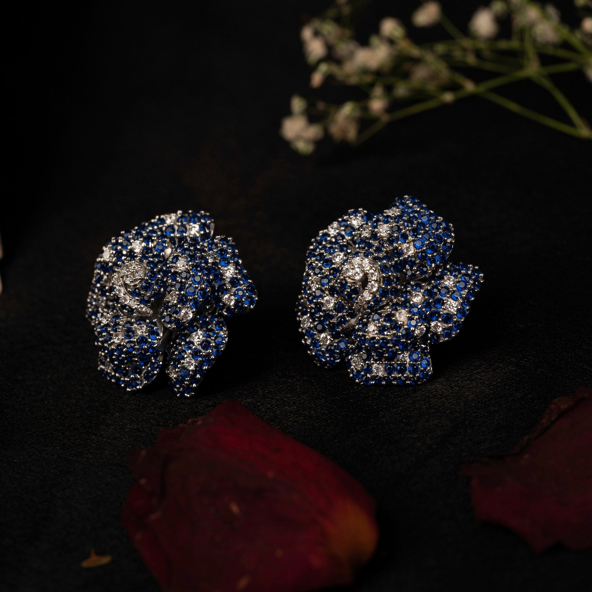 Sapphire Bloom Earrings
