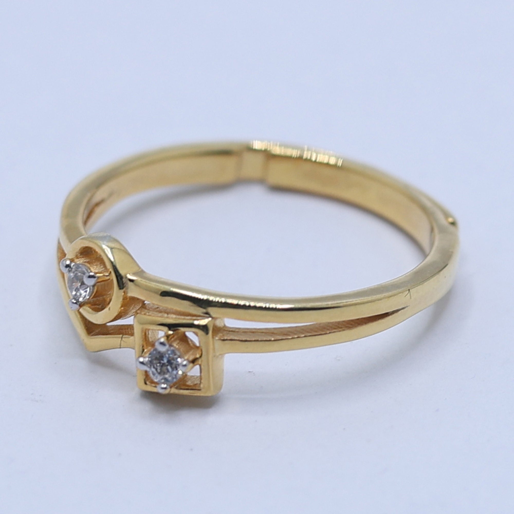 Modern Dual Stone Ring