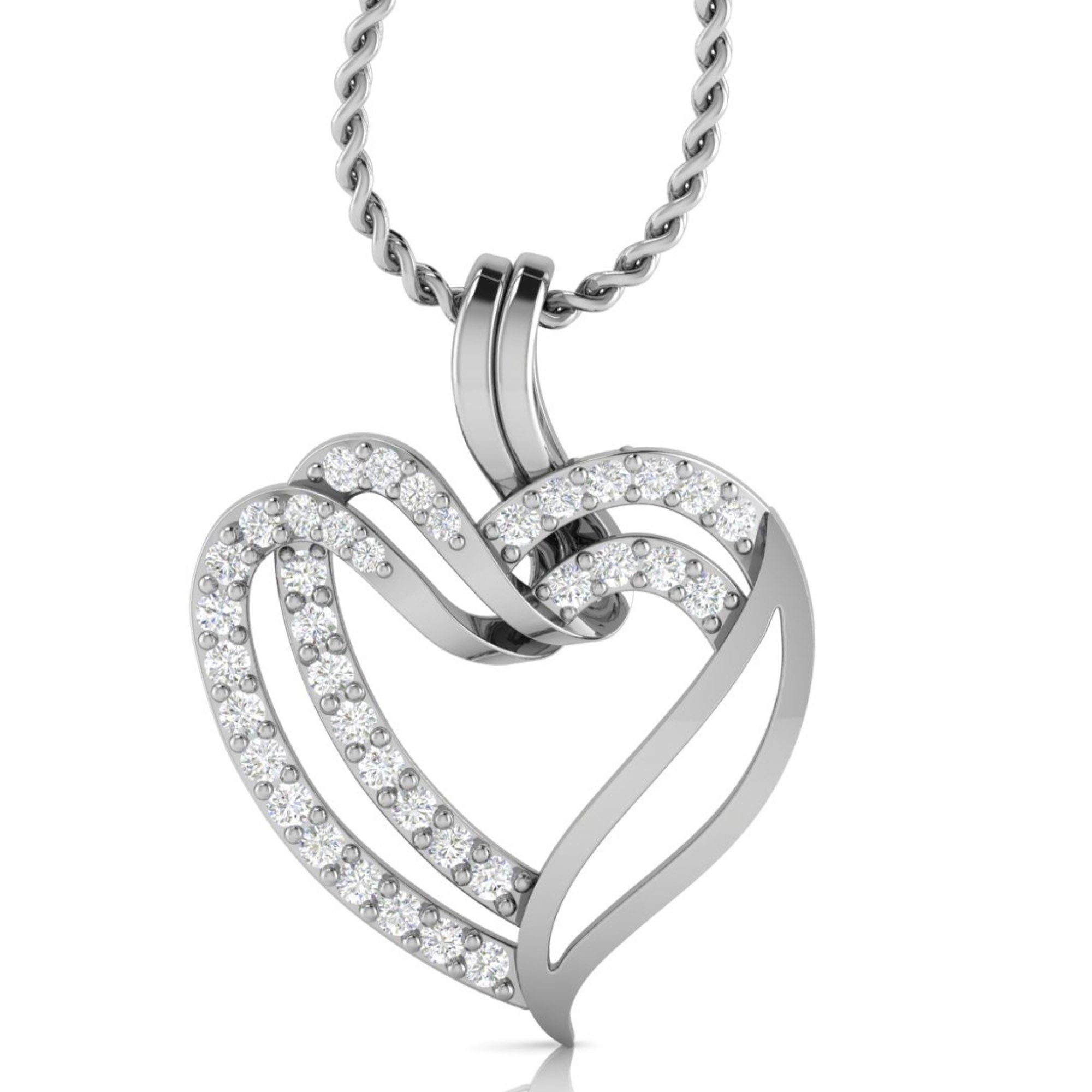 Sterling Silver Twined Heart Pendant