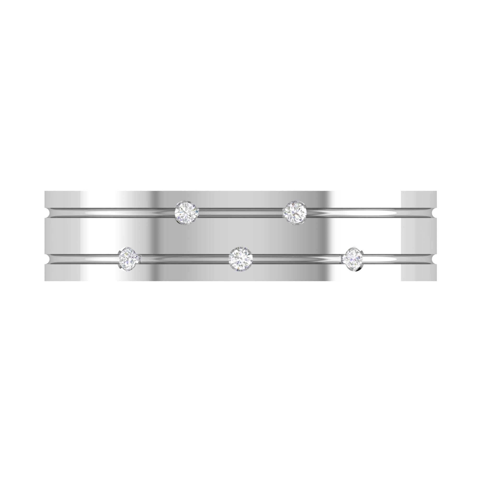 Modern Couple Diamond Band