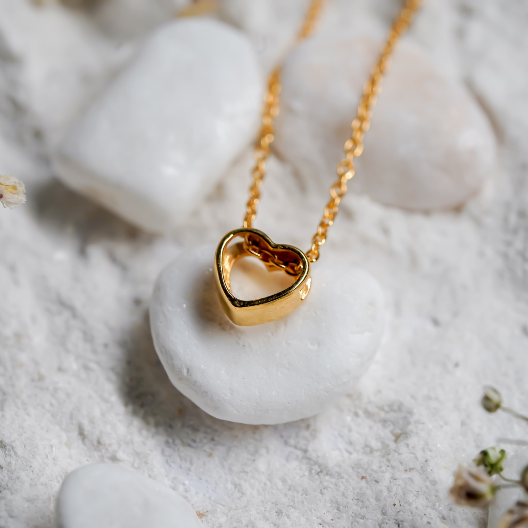 Elegant Yellow Gold Plated Heart Pendant