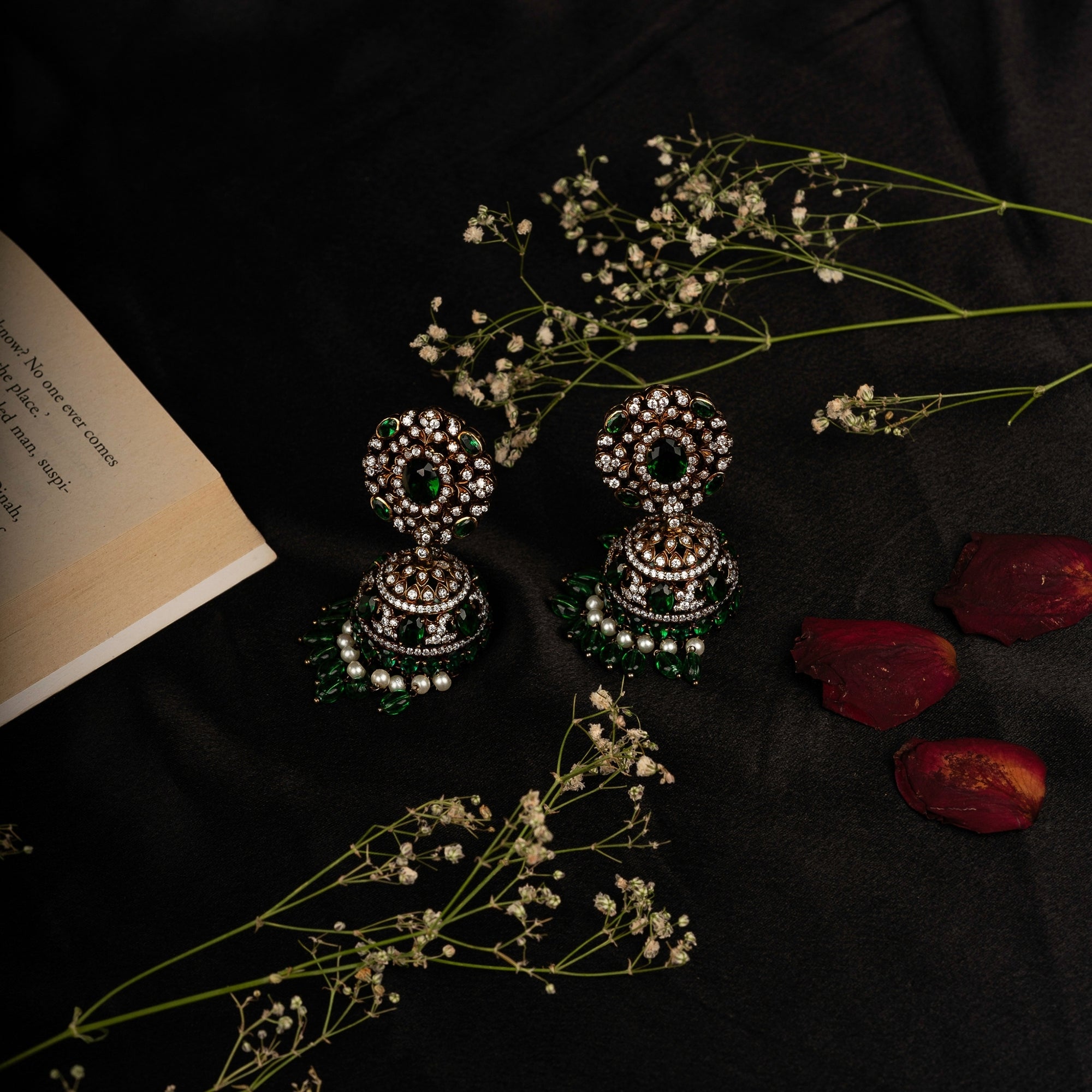 Royal Antique Gold Jhumka Earrings