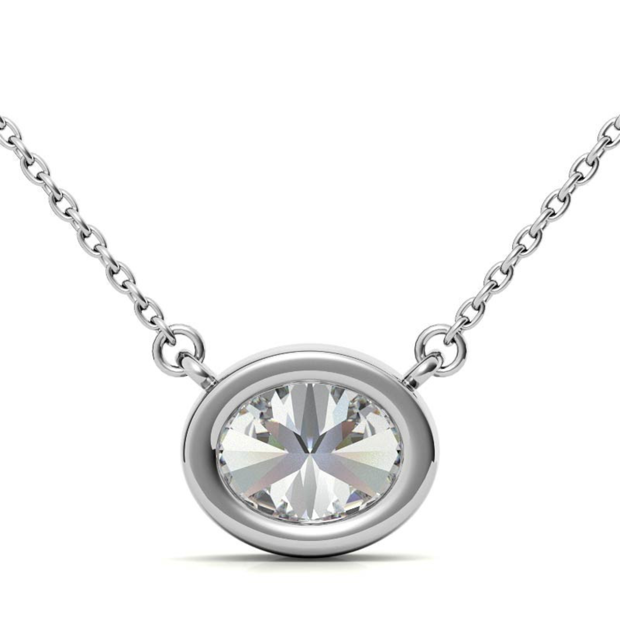 Sterling Silver Oval Cut Pendant