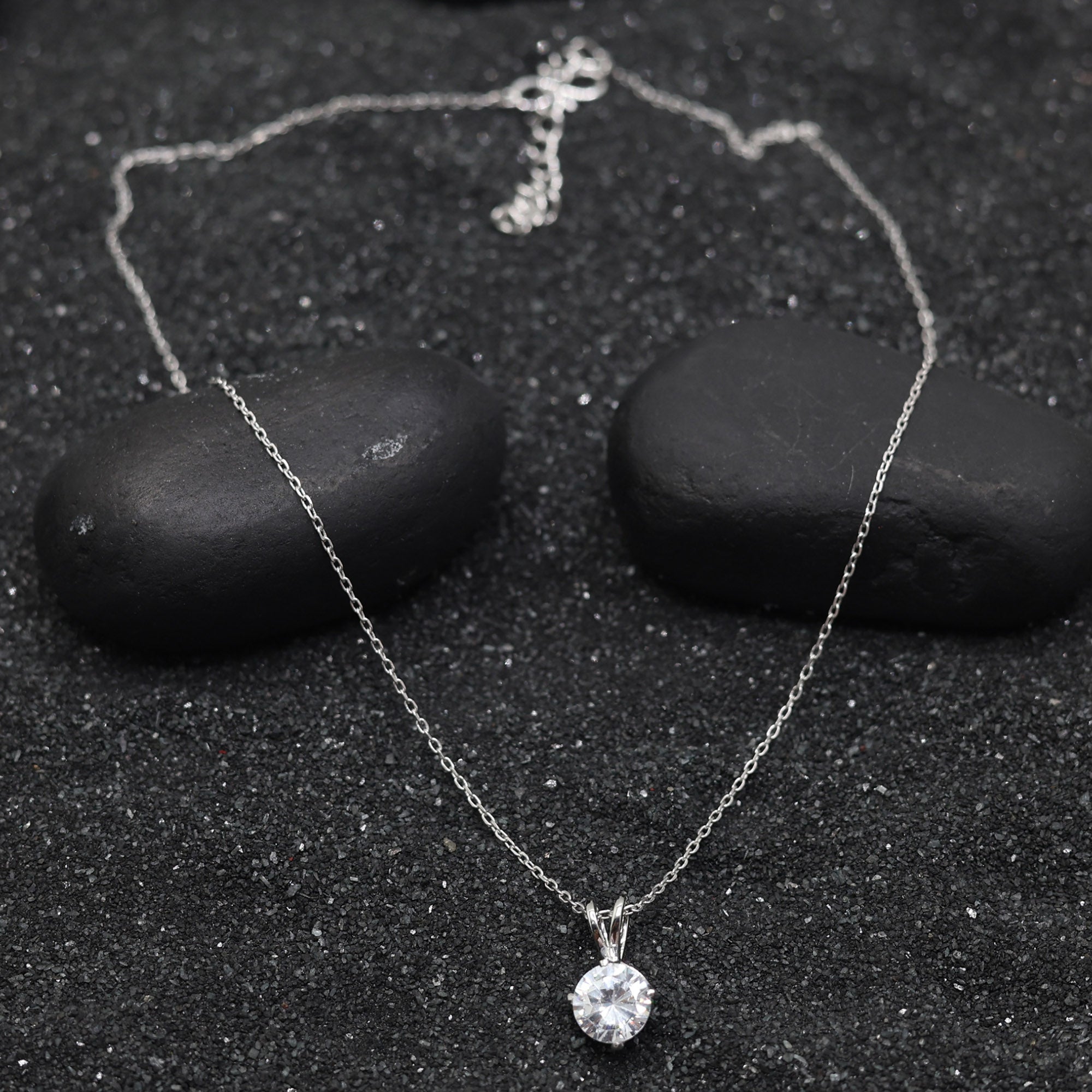 Crystal White Gold Plated Pendant