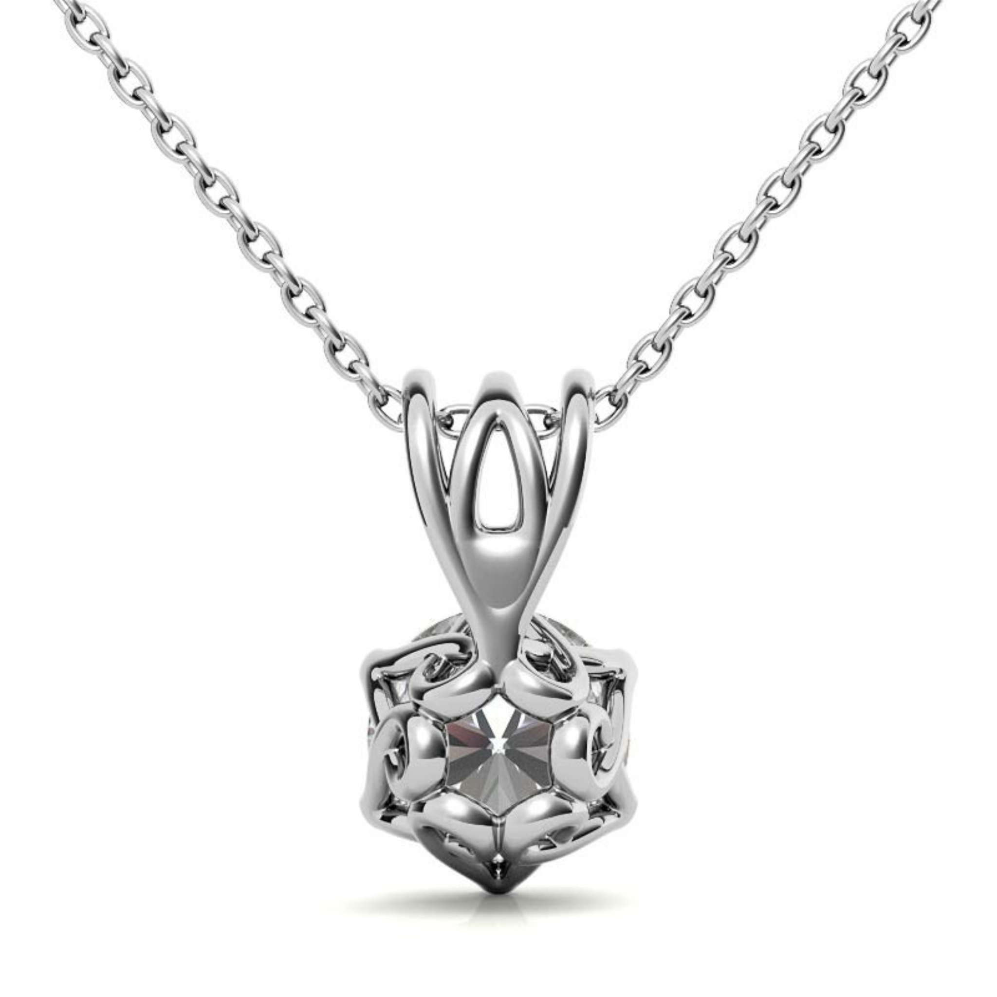 Round Cut Solitaire Pendant