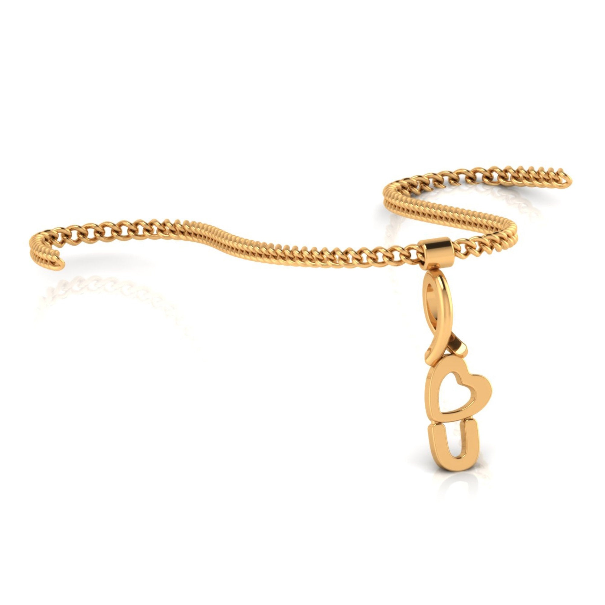 Gold Plated I Love U Pendant