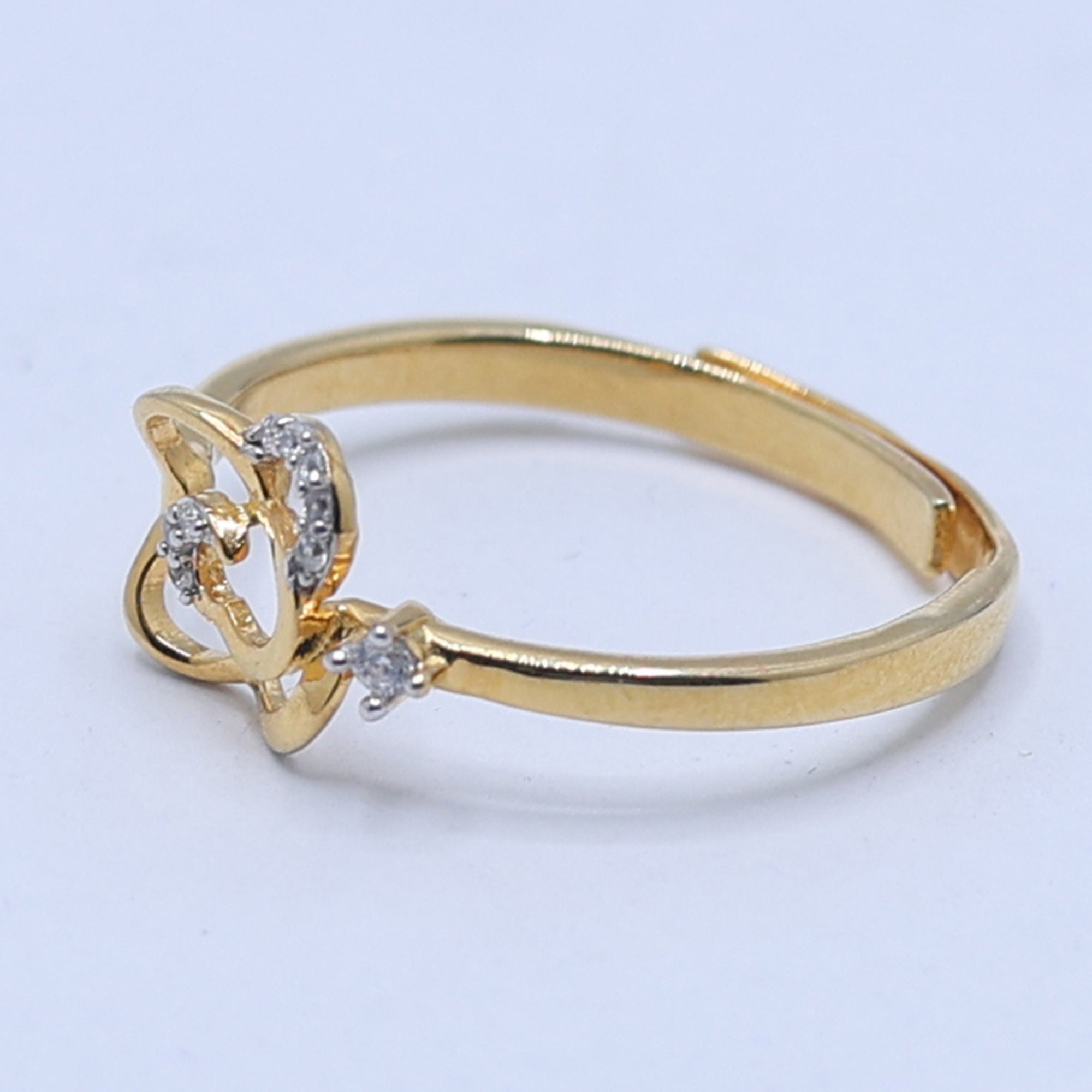 Open Floral Clover Diamond Ring