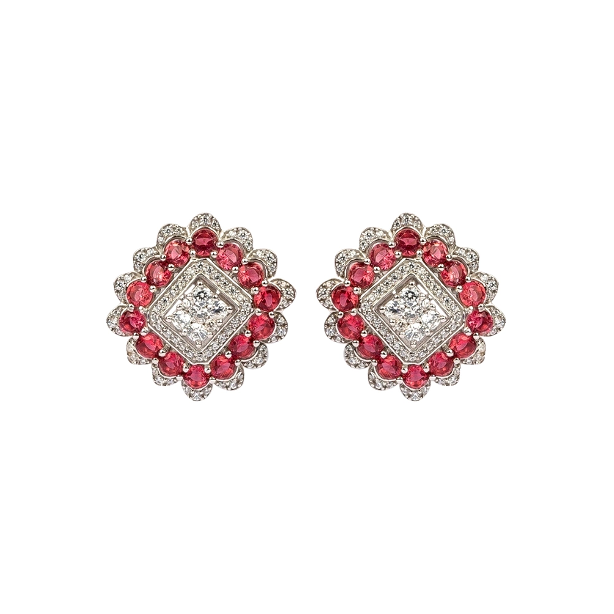 Rani  Gulab  Ruby Stud Earring