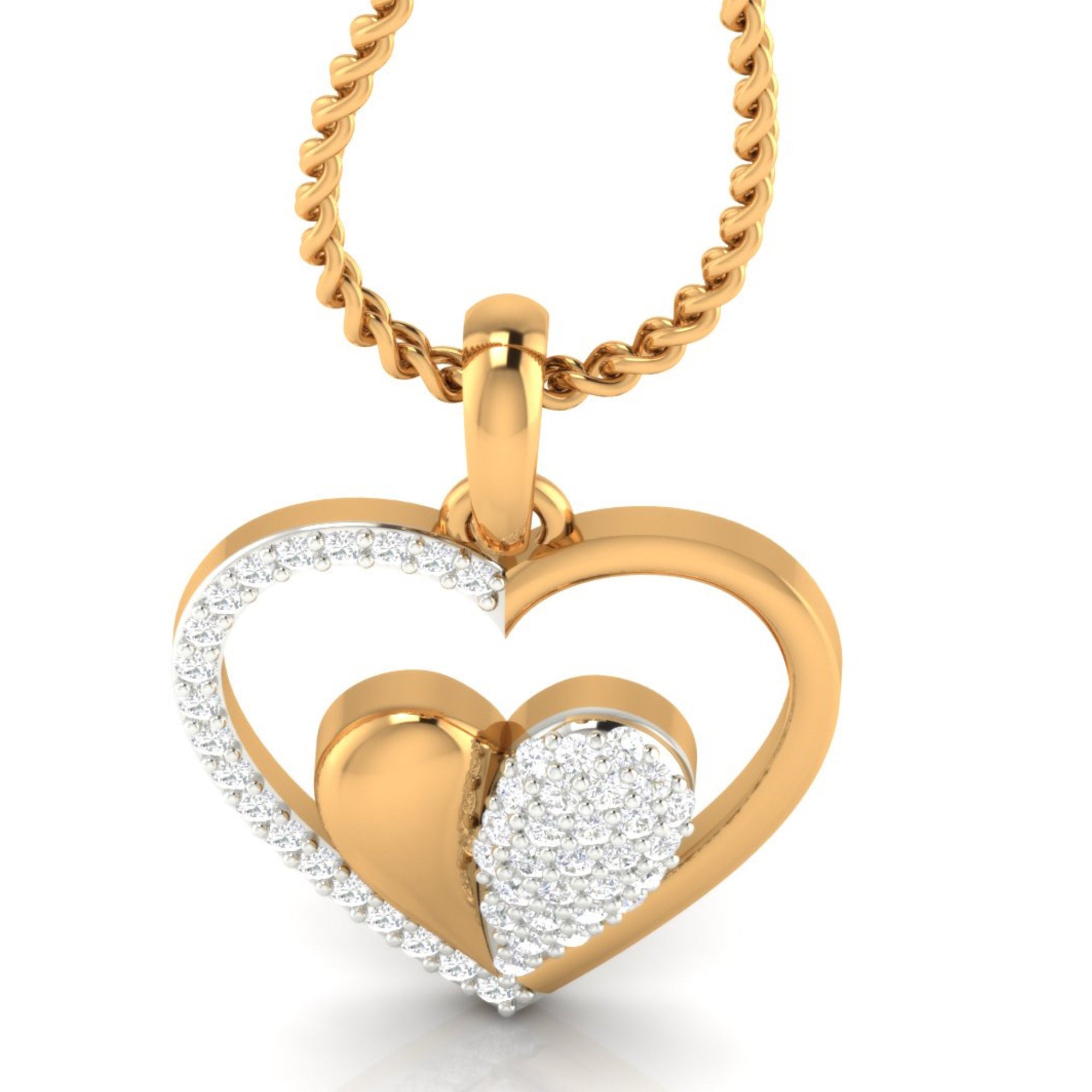 Diamond Accented Heart Pendant